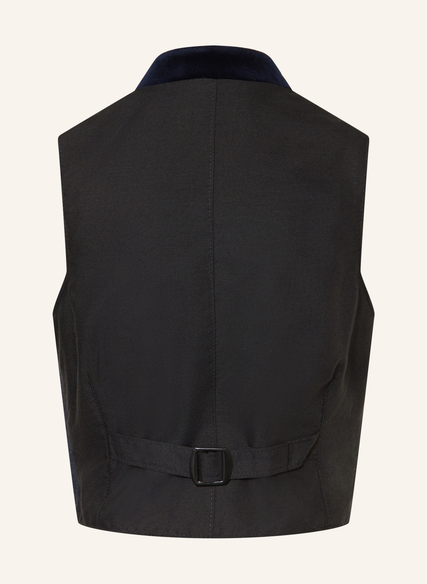 Johann & Johanna Traditional vest made of merino wool: DARK BLUE / BLACK