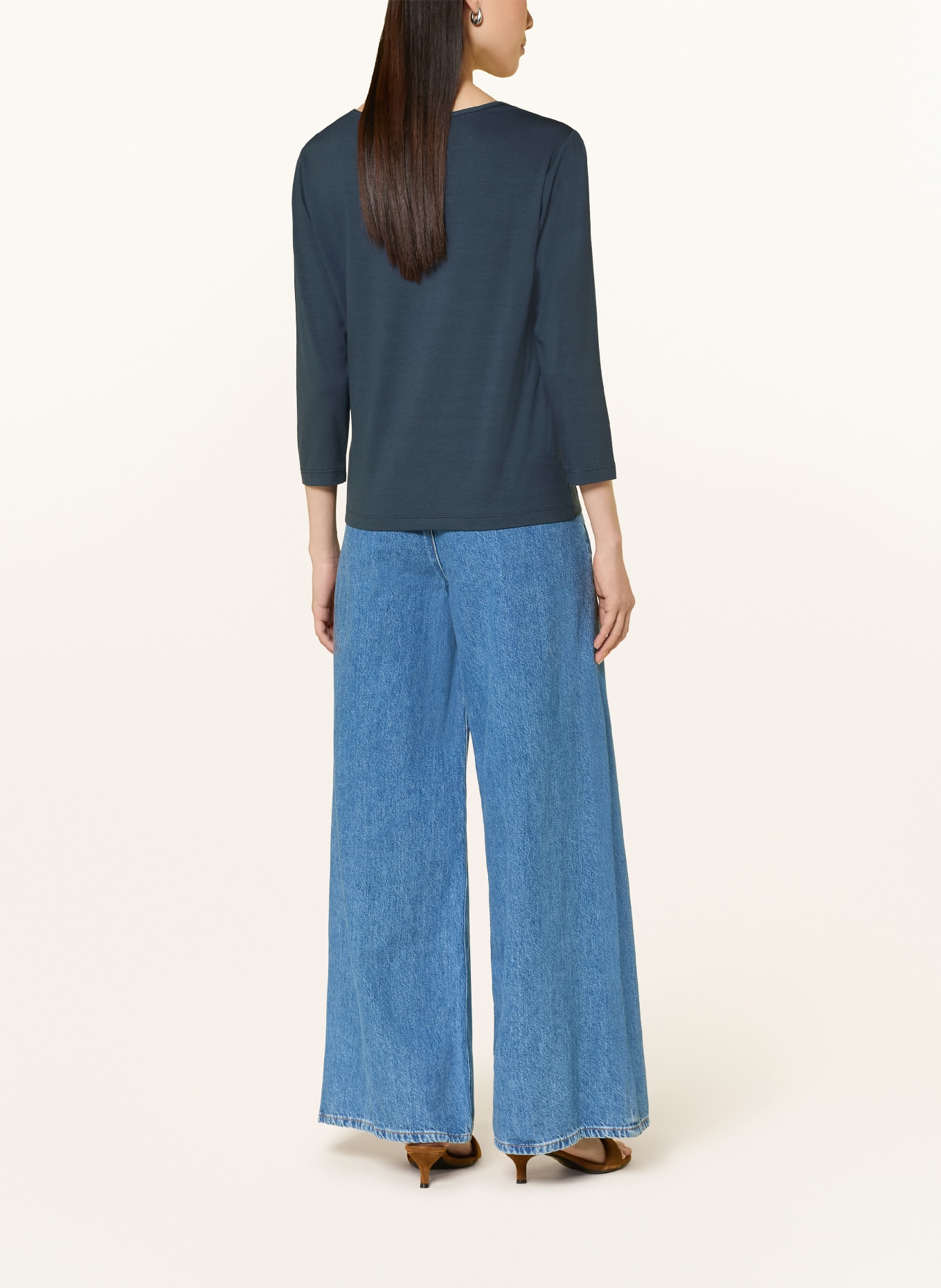 JOOP! TAMINA shirt in a fabric blend with 3/4 sleeves: DARK BLUE