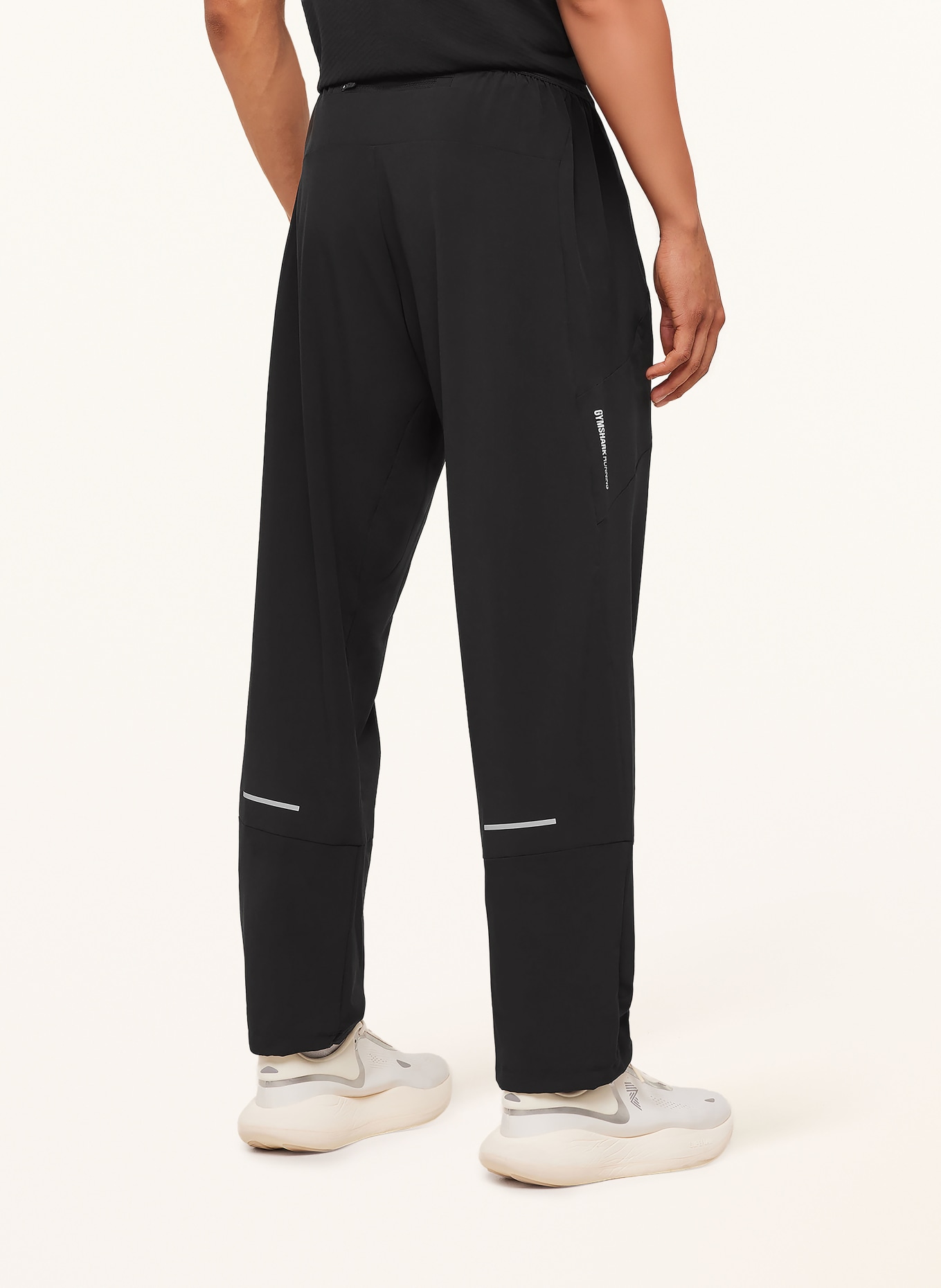 GYMSHARK Laufhose RUNNING: SCHWARZ