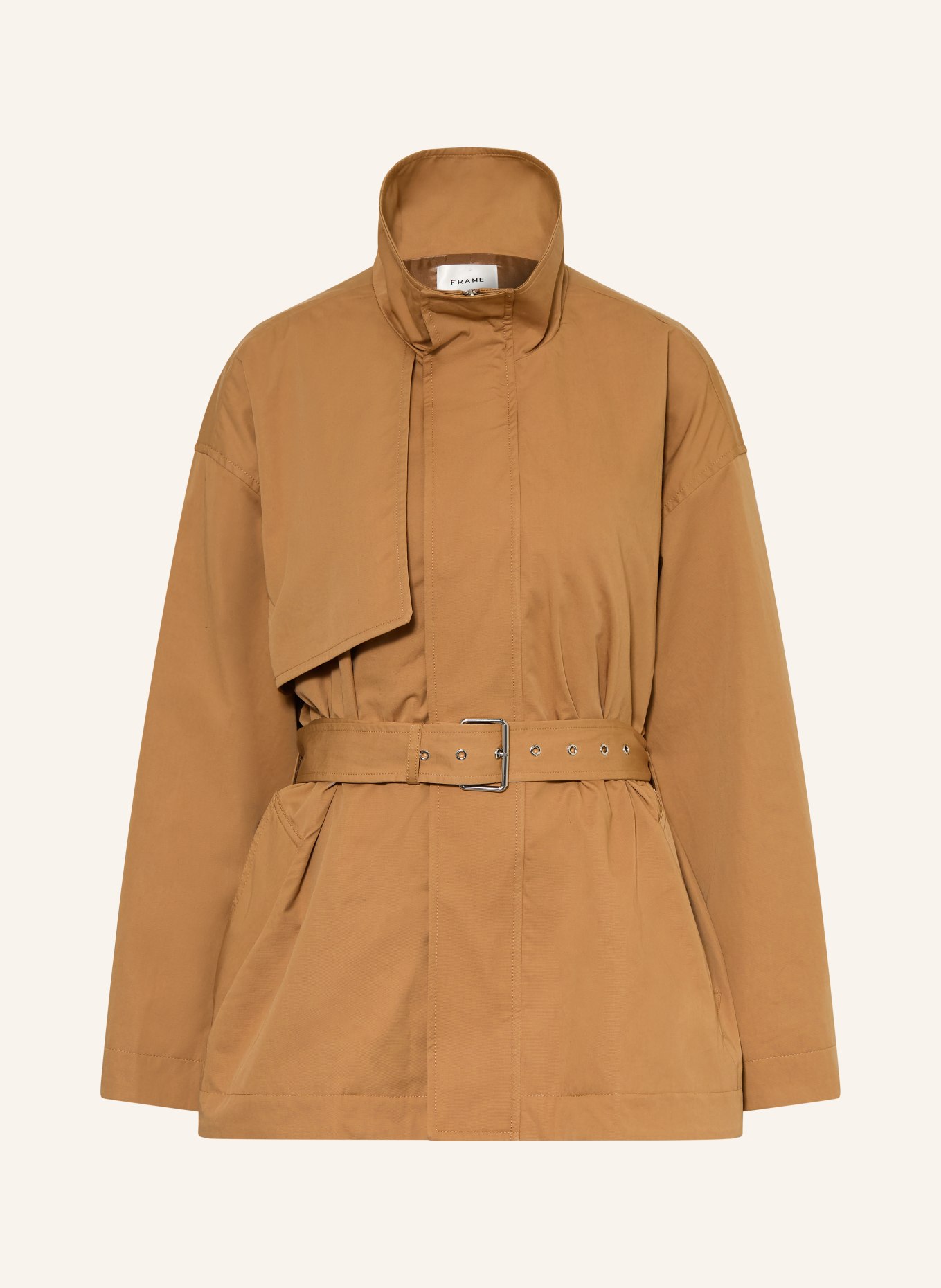 FRAME Trench-Jacke THE SHORT FIELD TRENCH: CAMEL