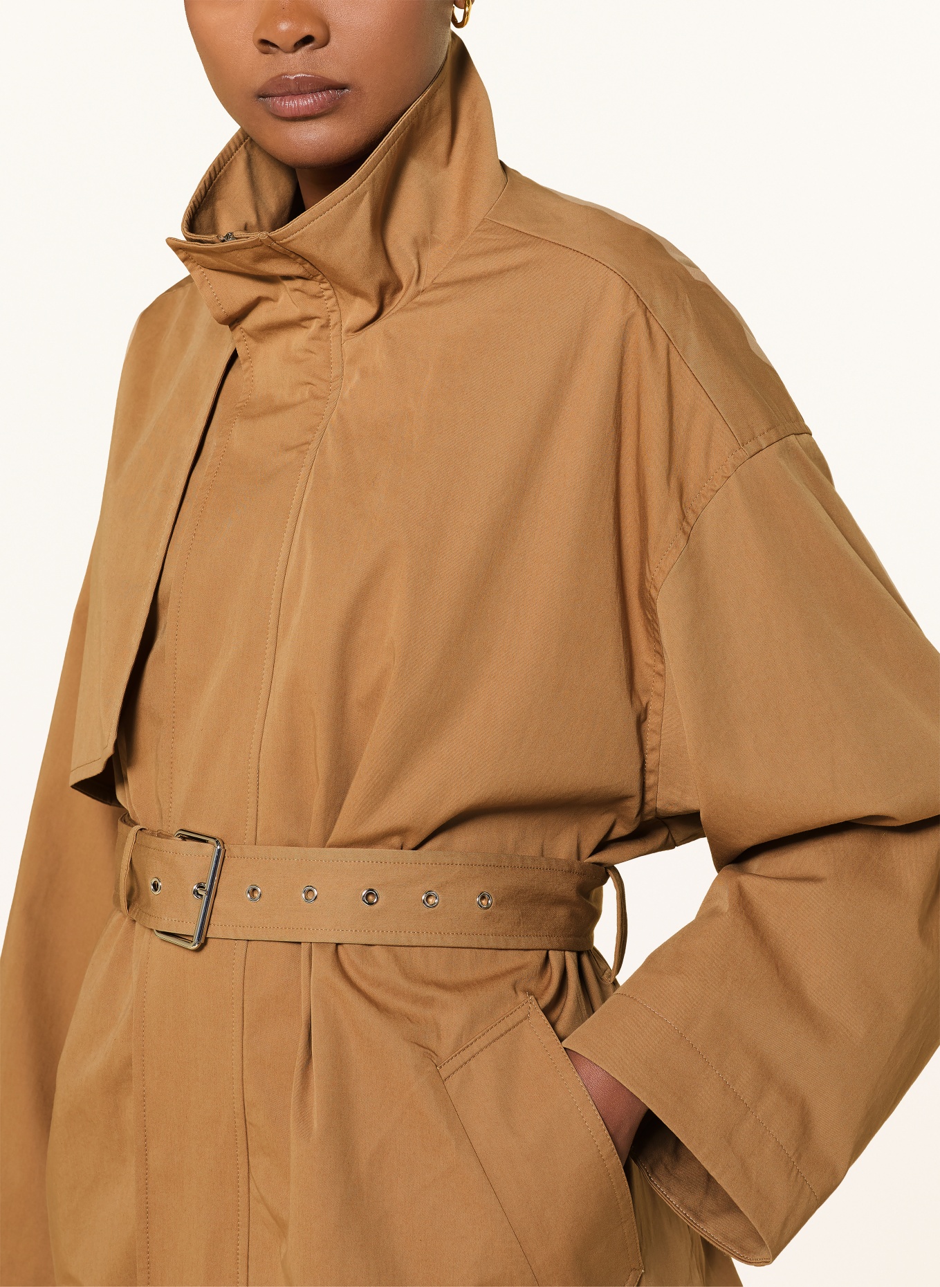 FRAME Trench-Jacke THE SHORT FIELD TRENCH: CAMEL
