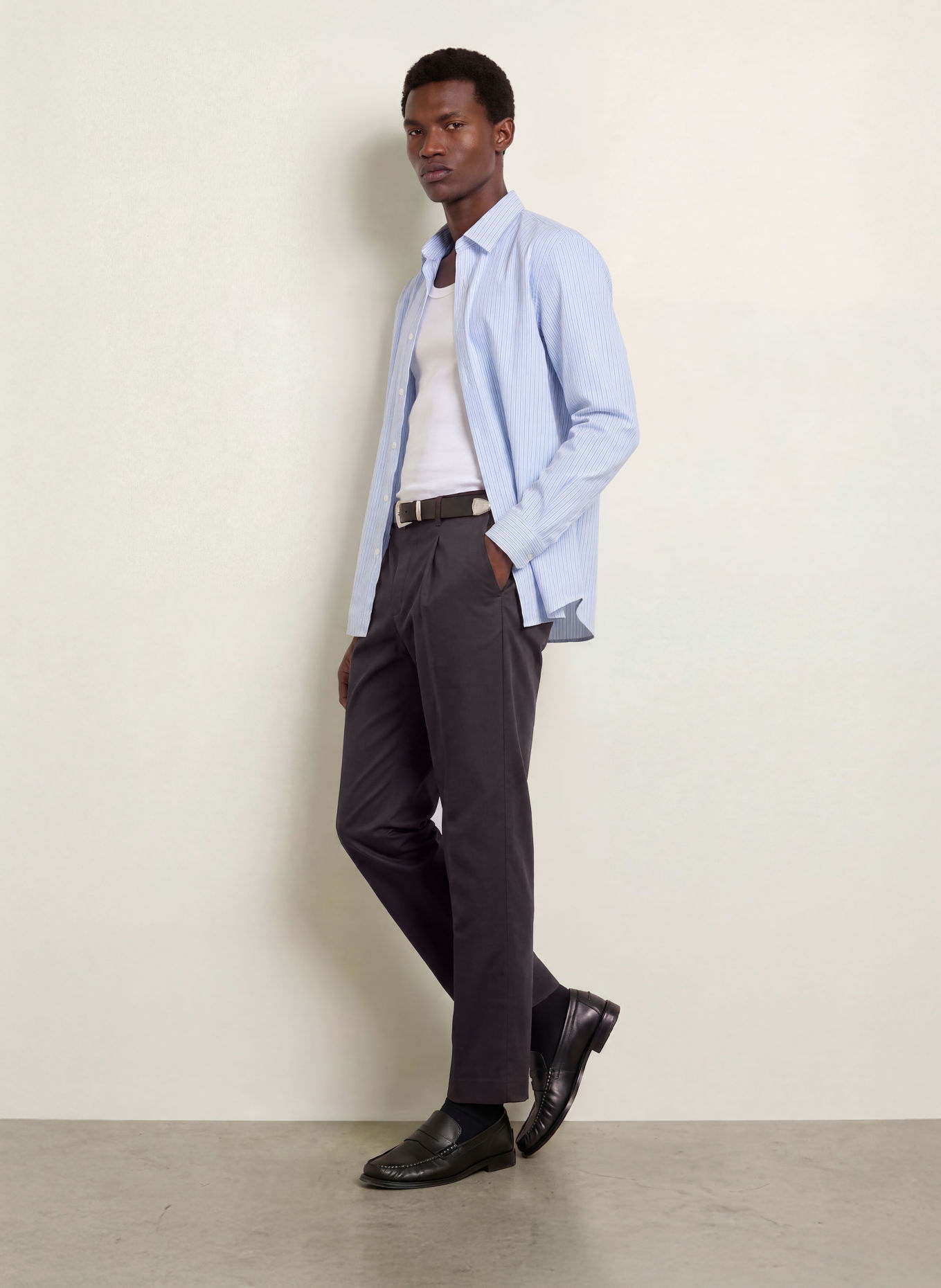 PAUL Slim-fit Chinos: DARK BLUE