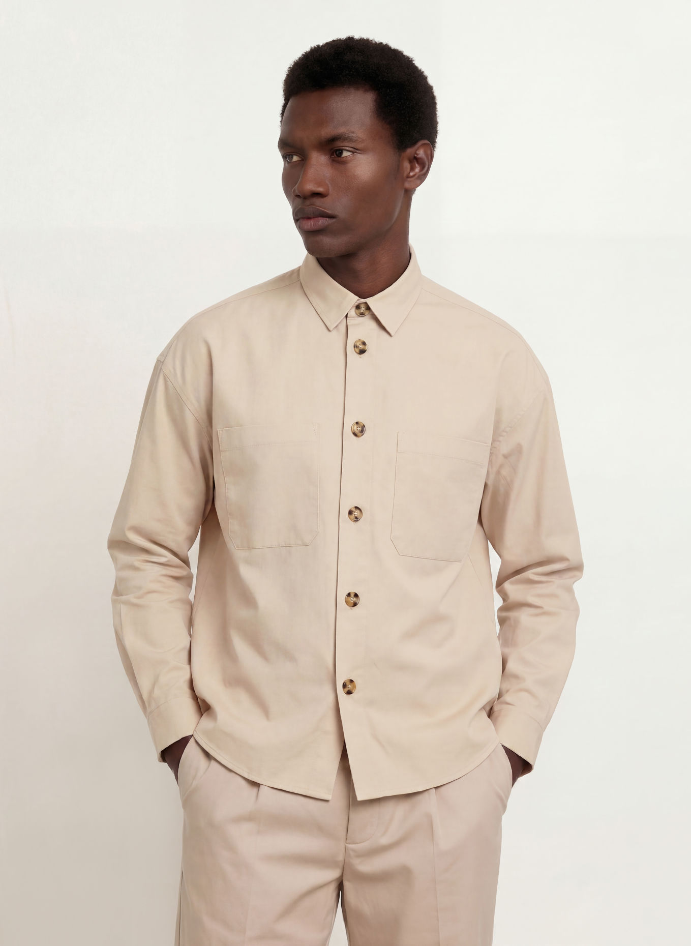 PAUL Hemd Comfort Fit: BEIGE