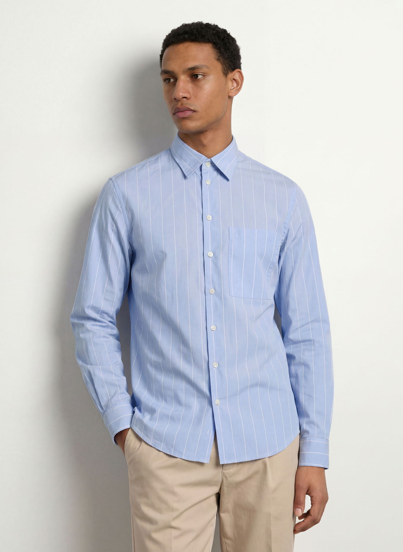 PAUL Hemd Comfort Fit: HELLBLAU / WEISS