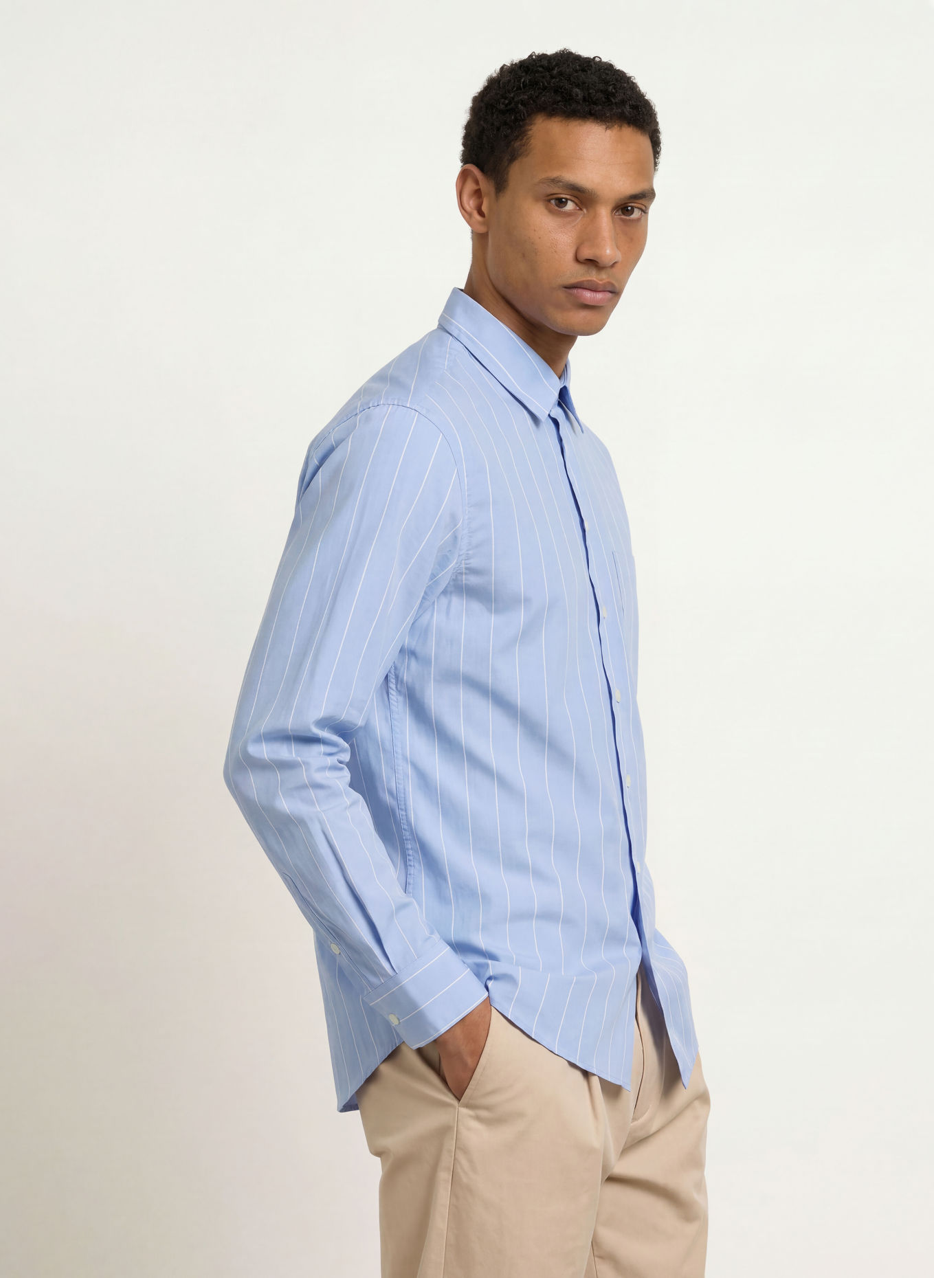 PAUL Hemd Comfort Fit: HELLBLAU / WEISS