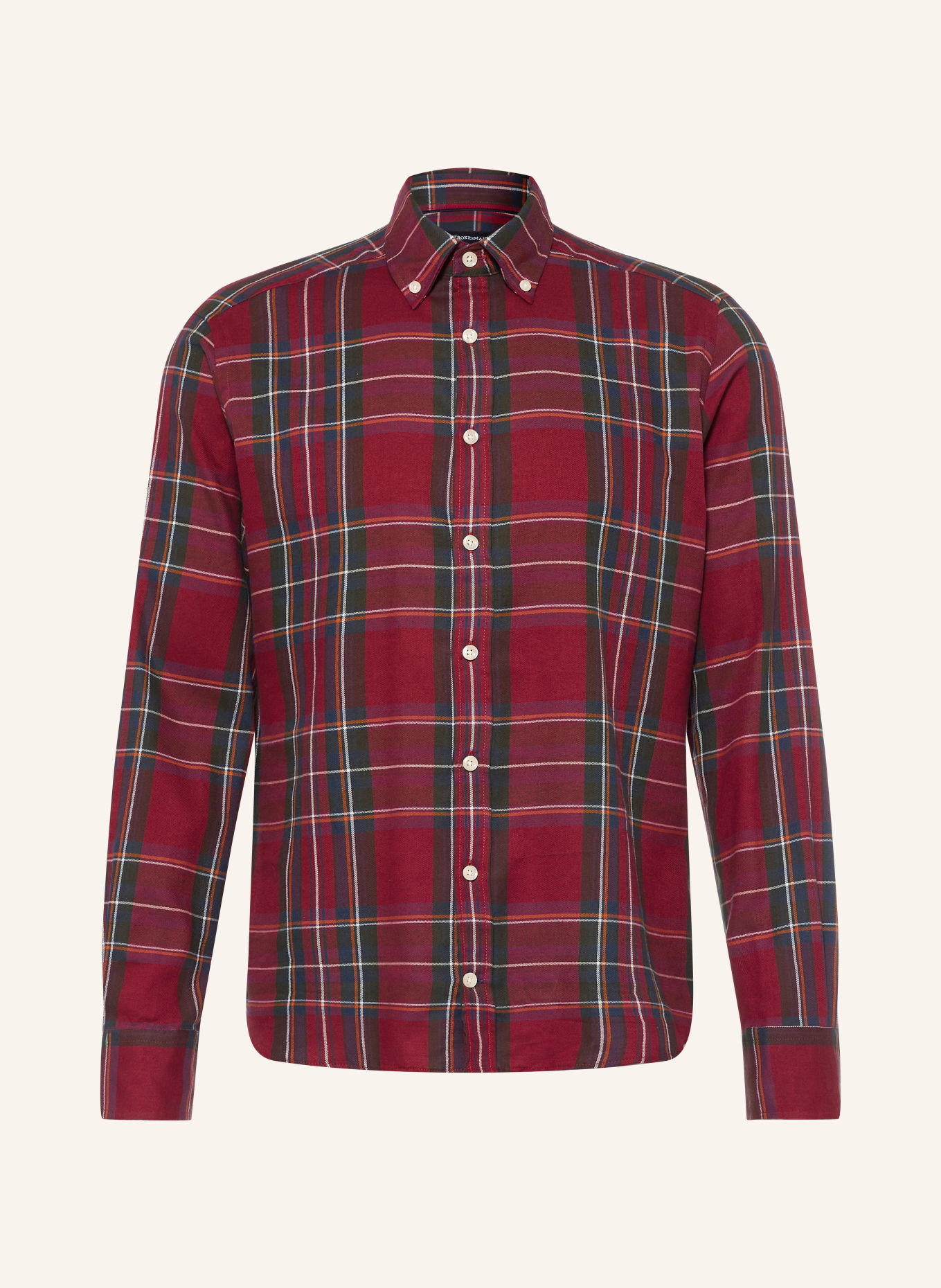 STROKESMAN'S Cămașă din flanelă, croială regular: ROȘU ÎNCHIS / VERDE / ALB