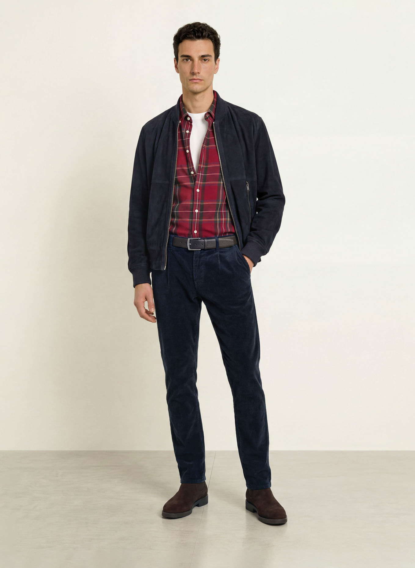 STROKESMAN'S Cămașă din flanelă, croială regular: ROȘU ÎNCHIS / VERDE / ALB