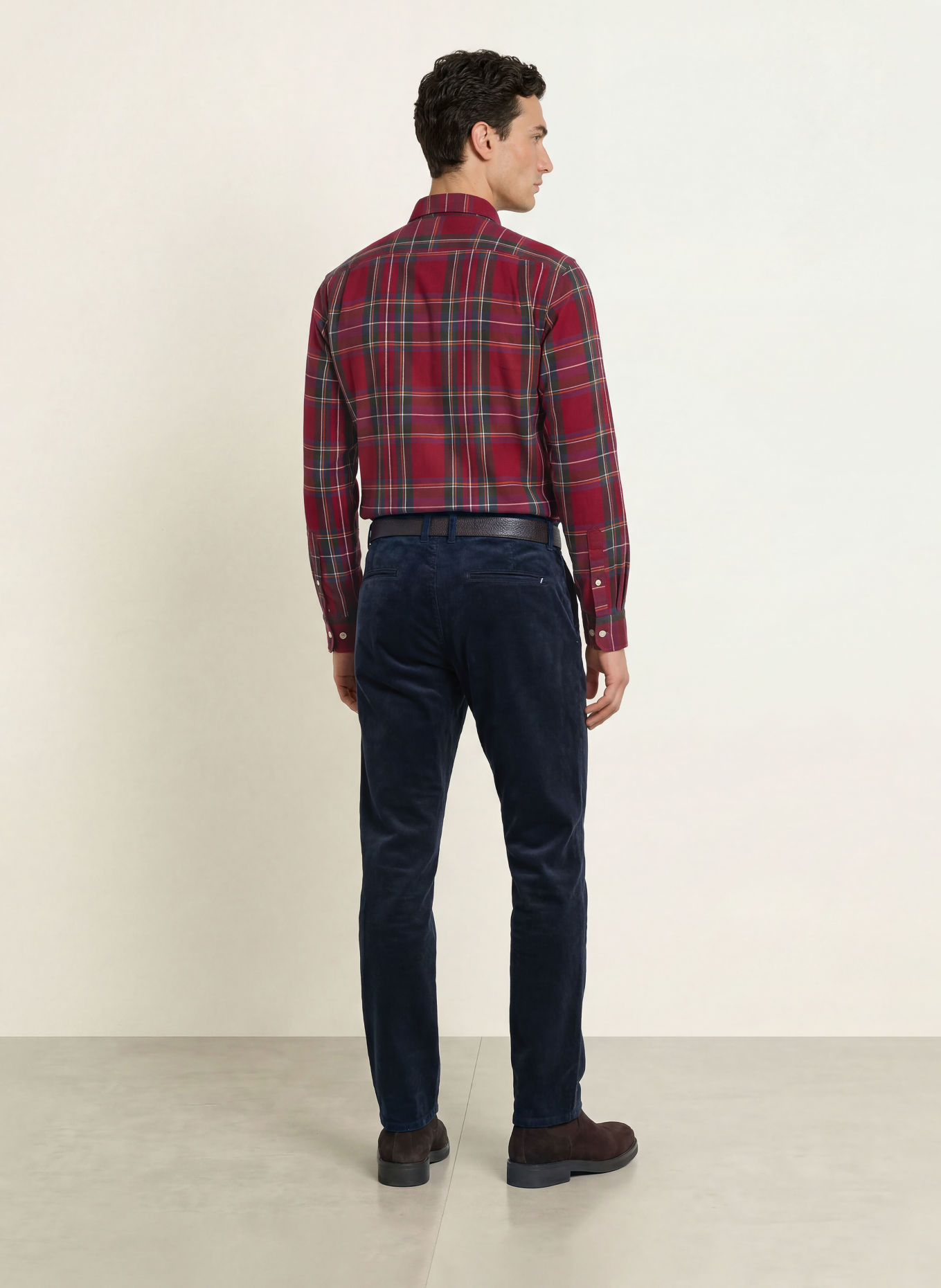 STROKESMAN'S Cămașă din flanelă, croială regular: ROȘU ÎNCHIS / VERDE / ALB