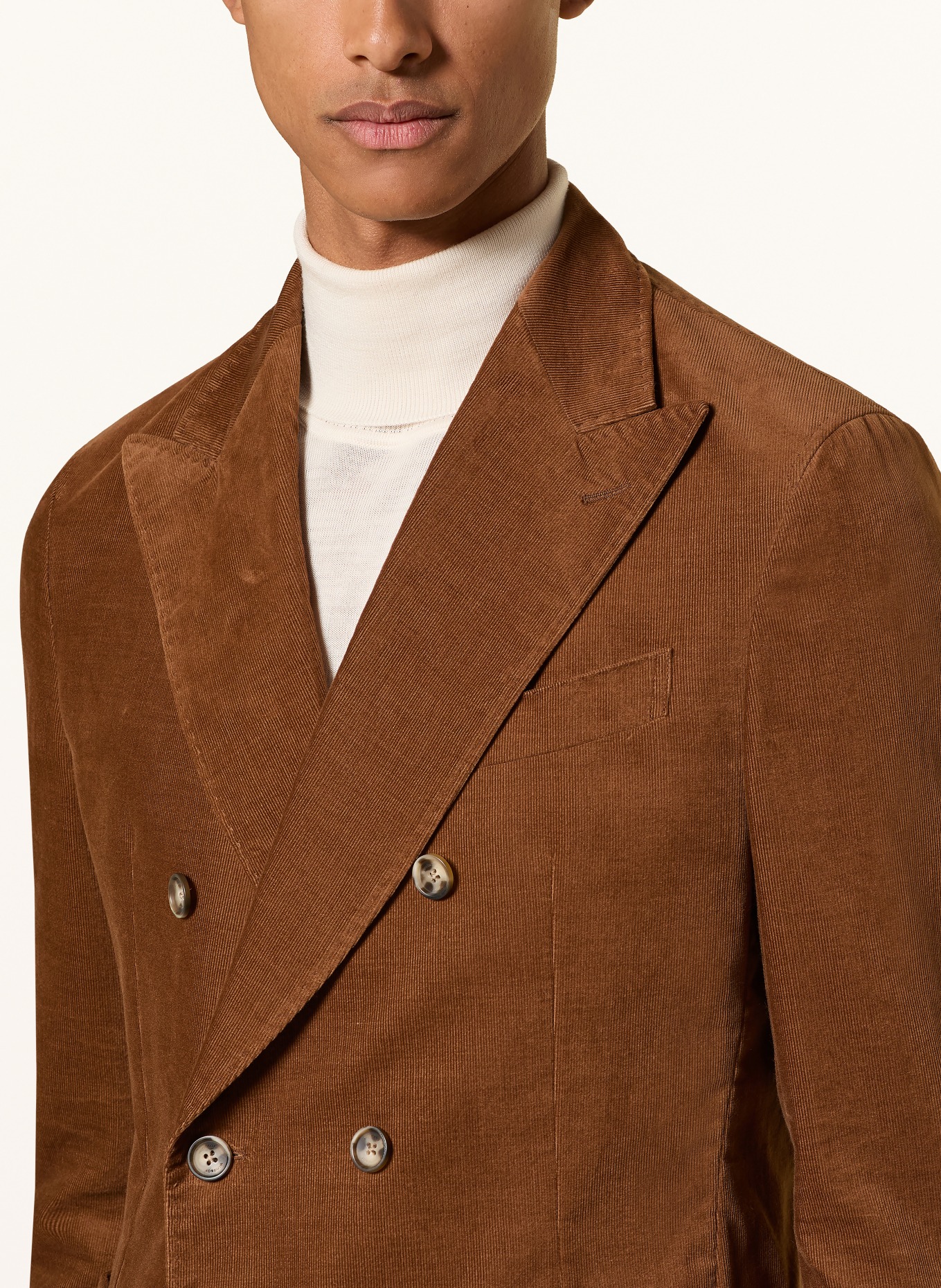 windsor. Sako k obleku Regular Fit z manšestru: 220 Rust/Copper 220