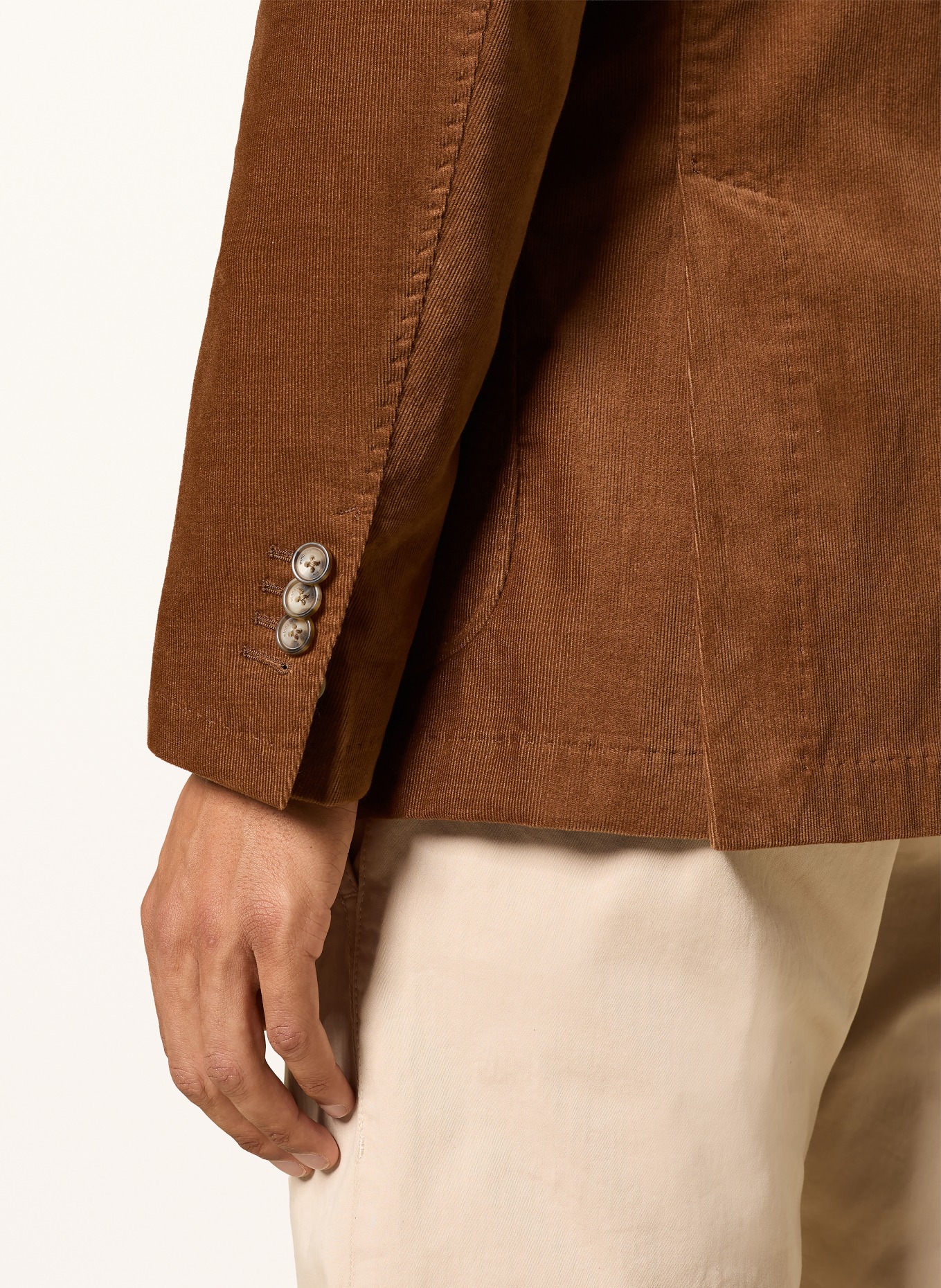 windsor. Sako k obleku Regular Fit z manšestru: 220 Rust/Copper 220
