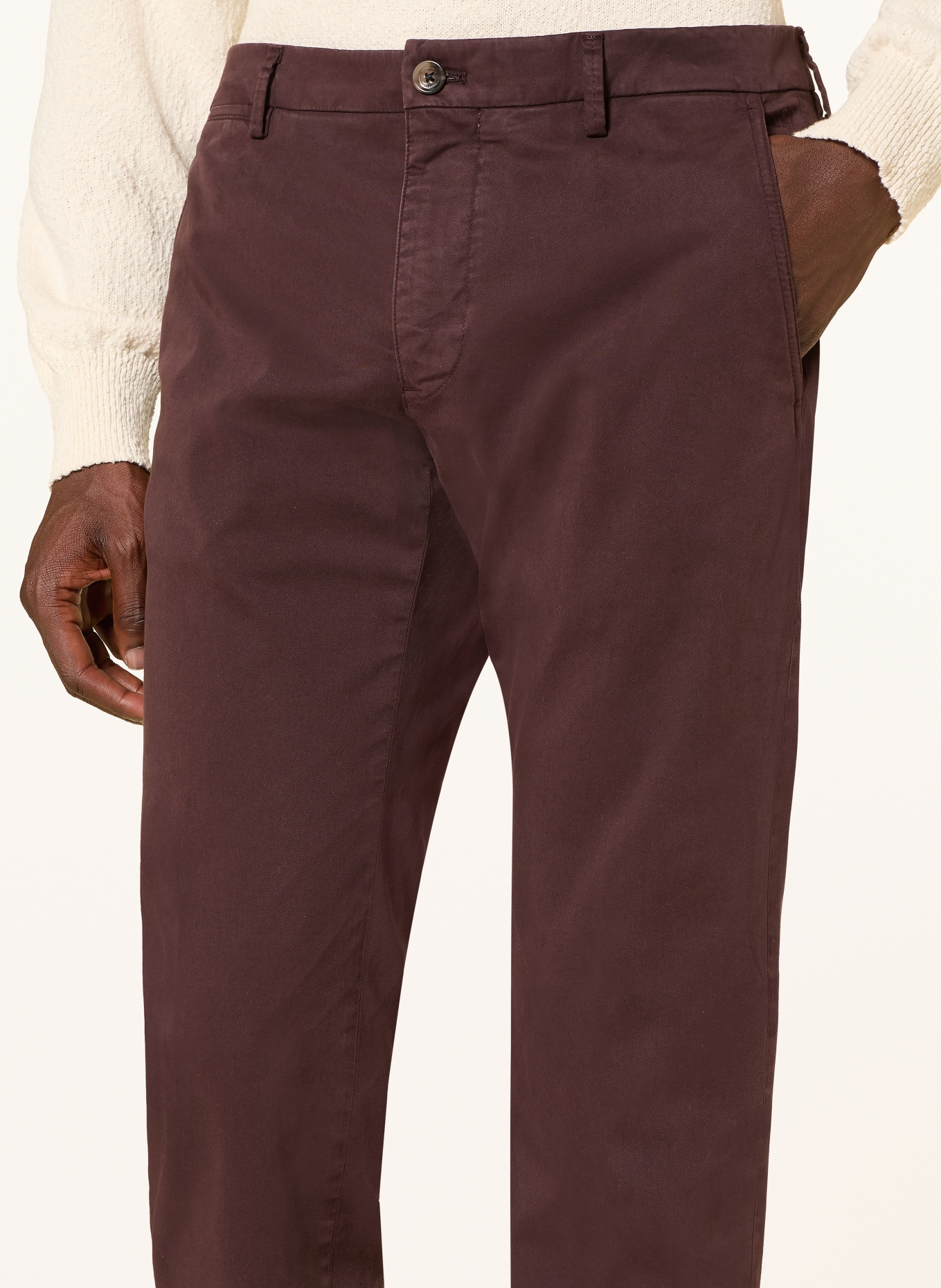 windsor. Pantalon Chino CINO-D coupe slim: MARRON FONCÉ