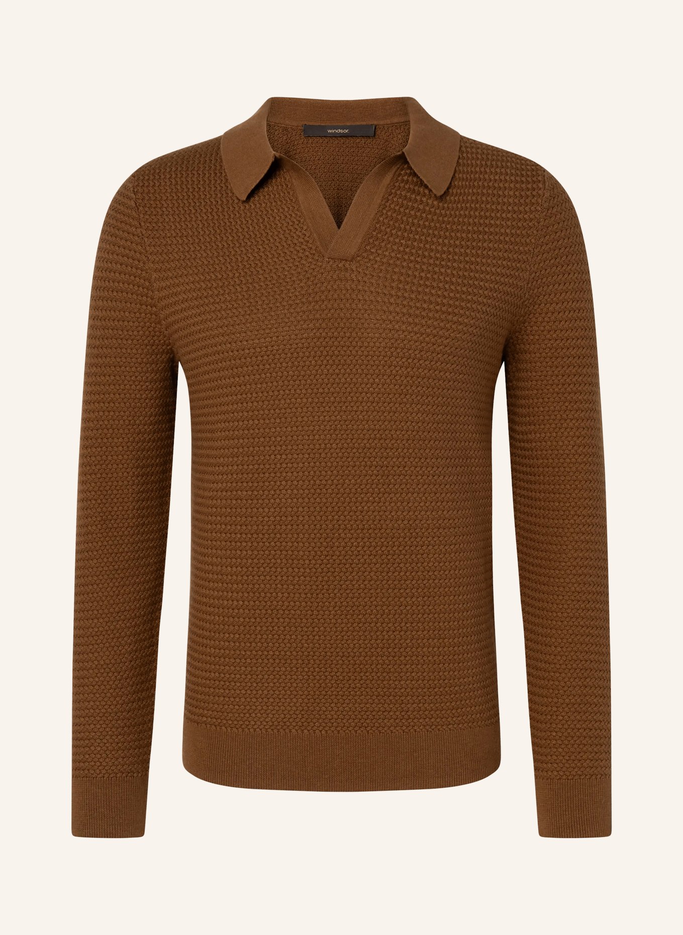 windsor. Polo en maille CASHMILO: MARRON