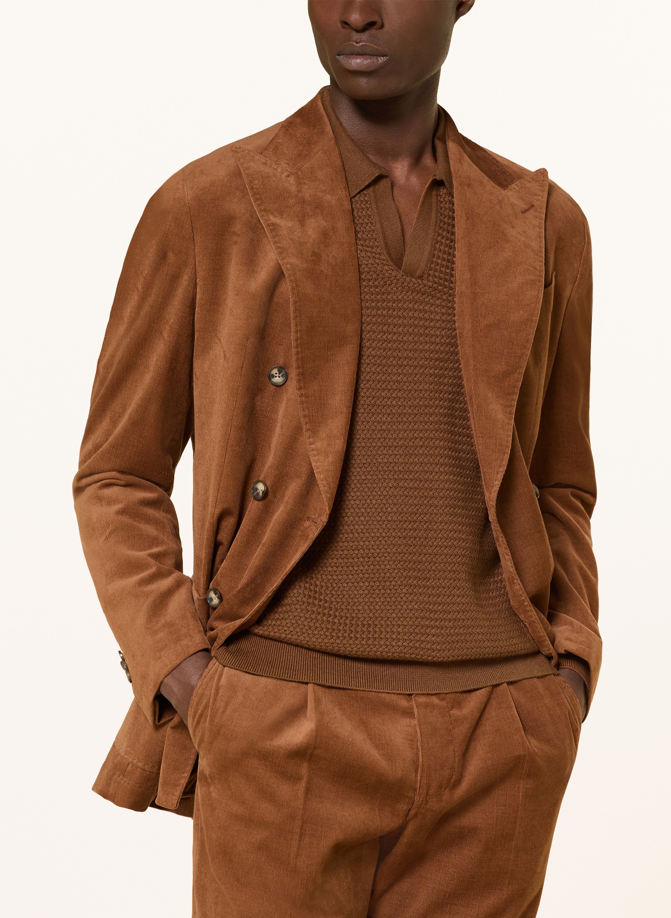 windsor. Polo en maille CASHMILO: MARRON