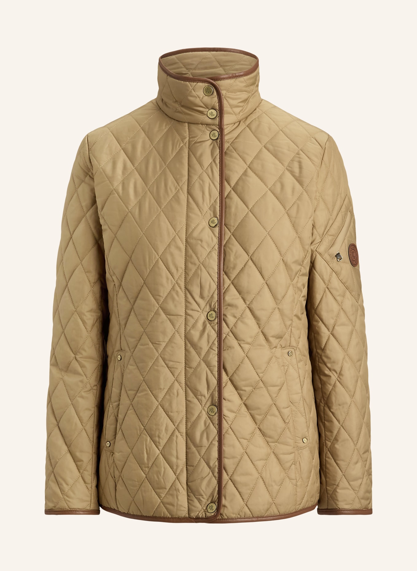LAUREN RALPH LAUREN Steppjacke: CAMEL / BRAUN