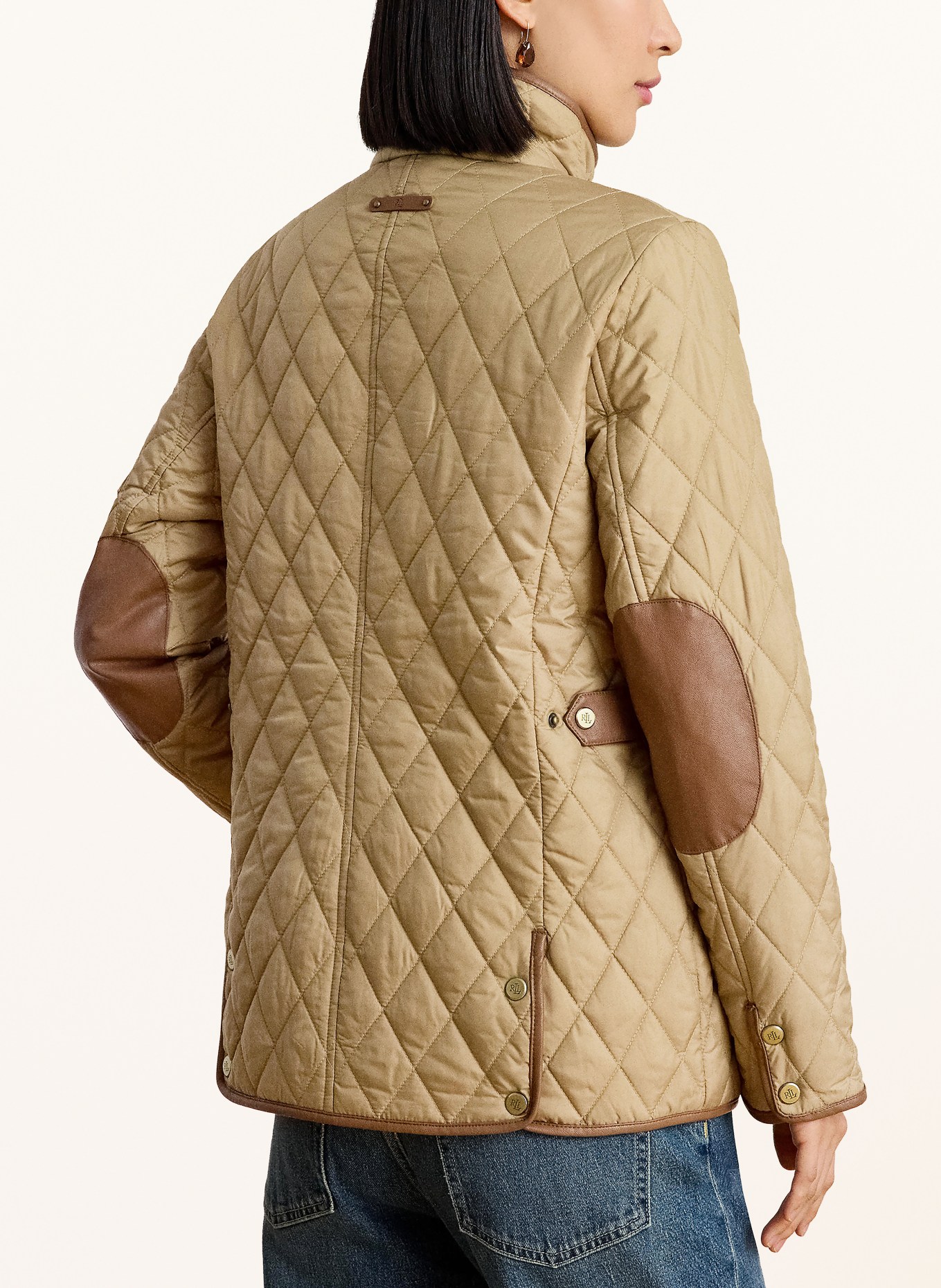 LAUREN RALPH LAUREN Steppjacke: CAMEL / BRAUN