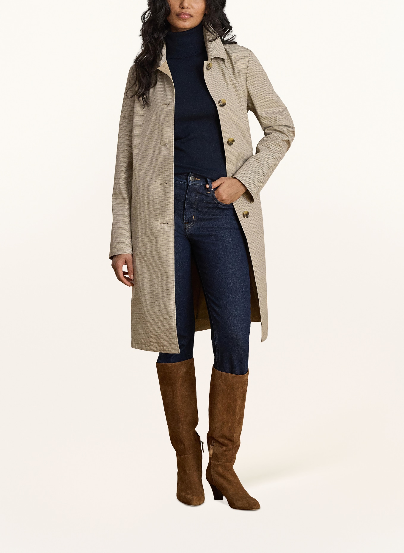 LAUREN RALPH LAUREN Mantel zum Wenden: BEIGE / DUNKELBLAU
