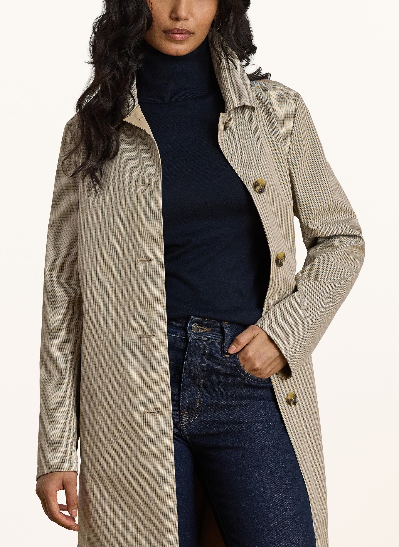 LAUREN RALPH LAUREN Mantel zum Wenden: BEIGE / DUNKELBLAU