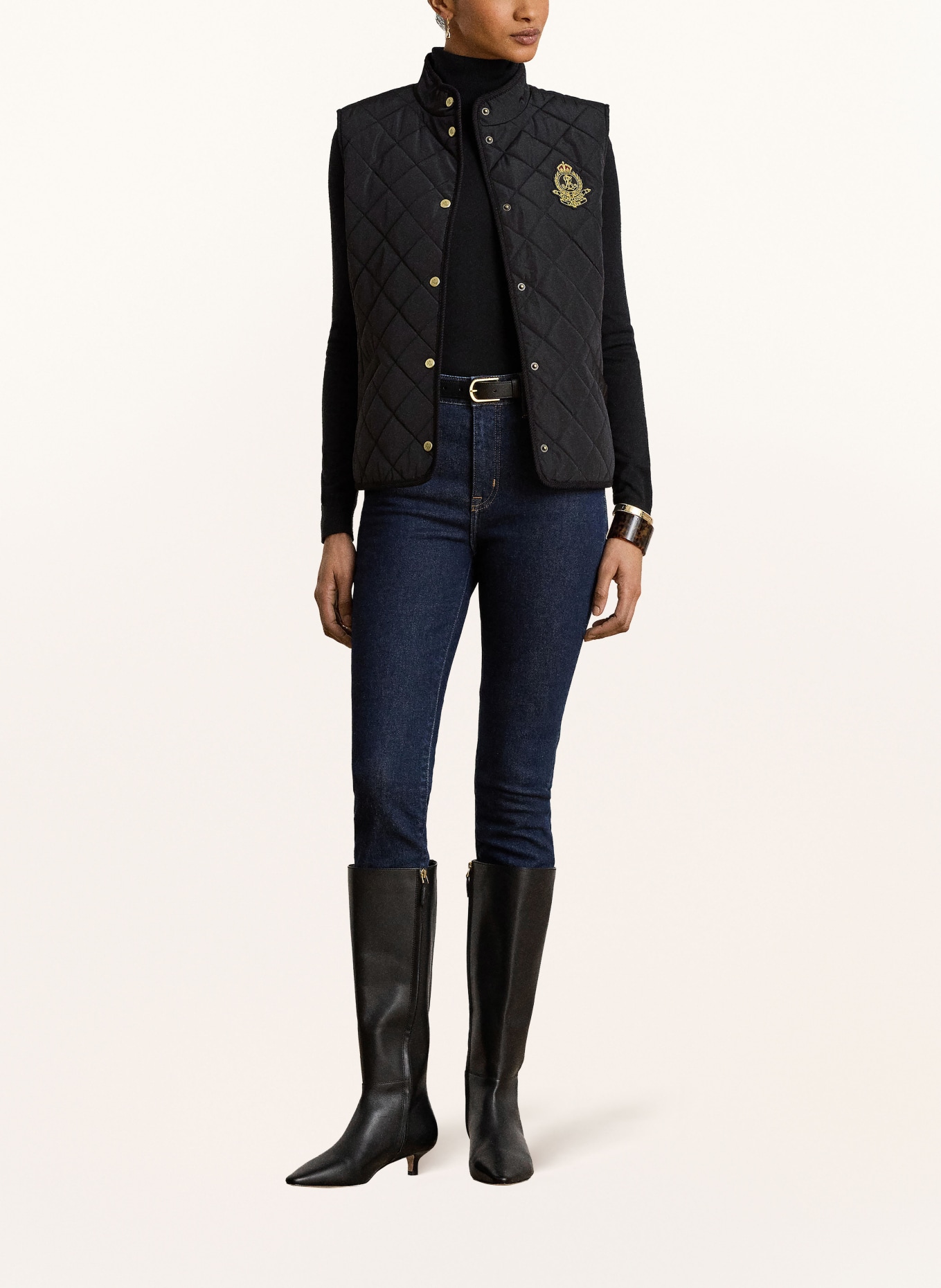 LAUREN RALPH LAUREN Steppweste: SCHWARZ
