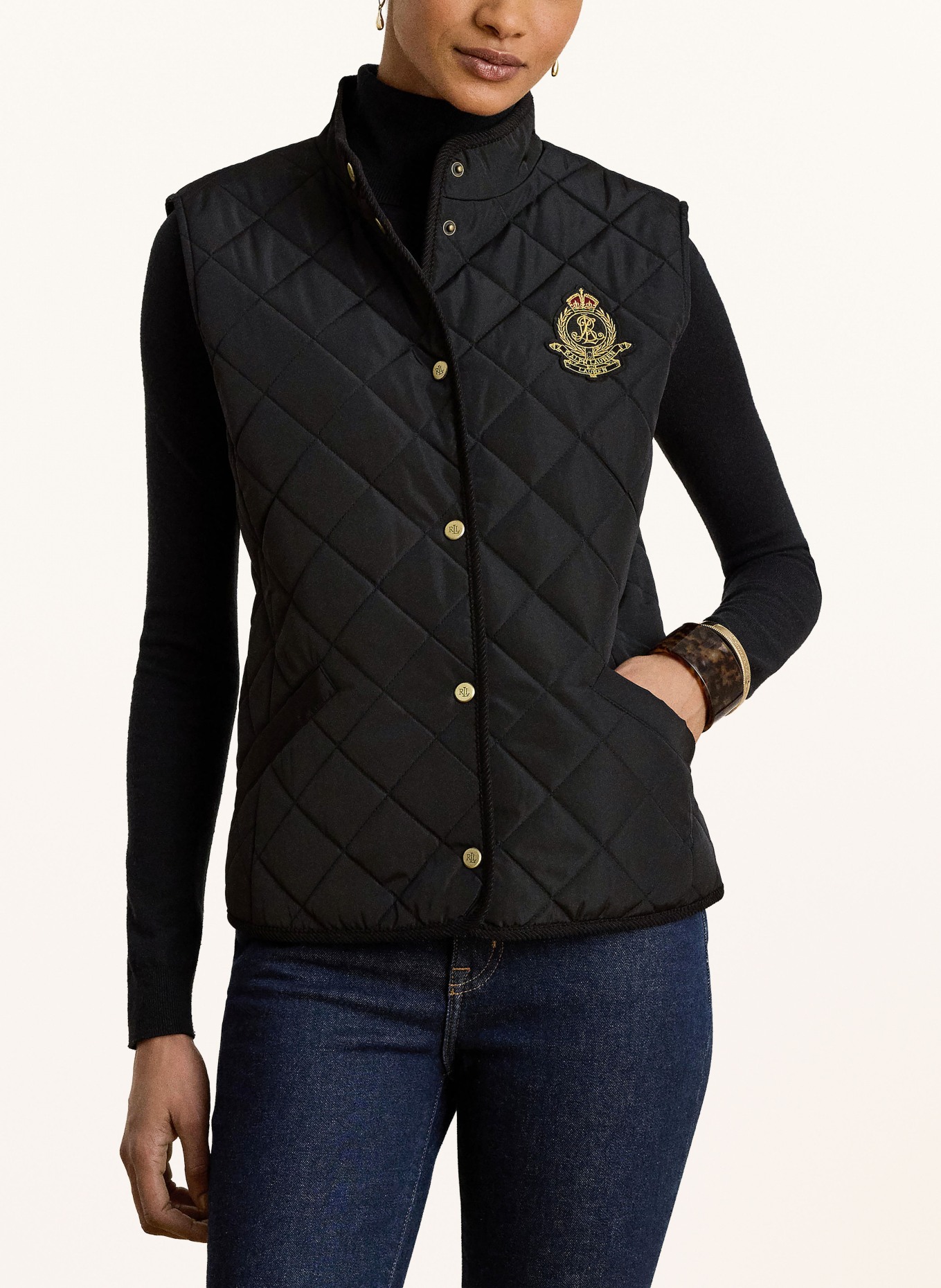 LAUREN RALPH LAUREN Steppweste: SCHWARZ