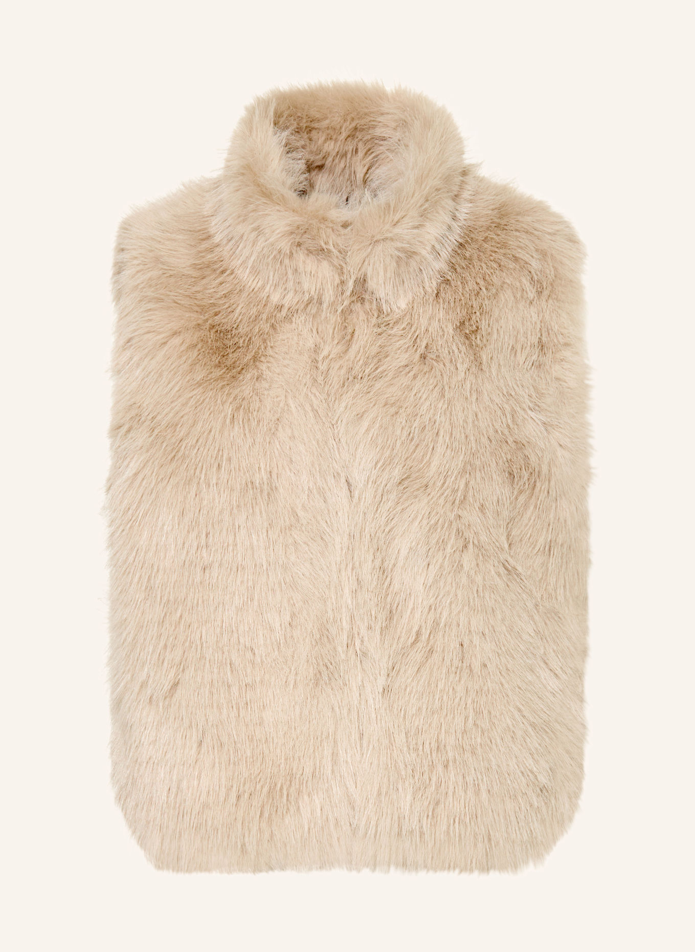 MRS & HUGS Veste sans manches en fausse fourrure: BEIGE