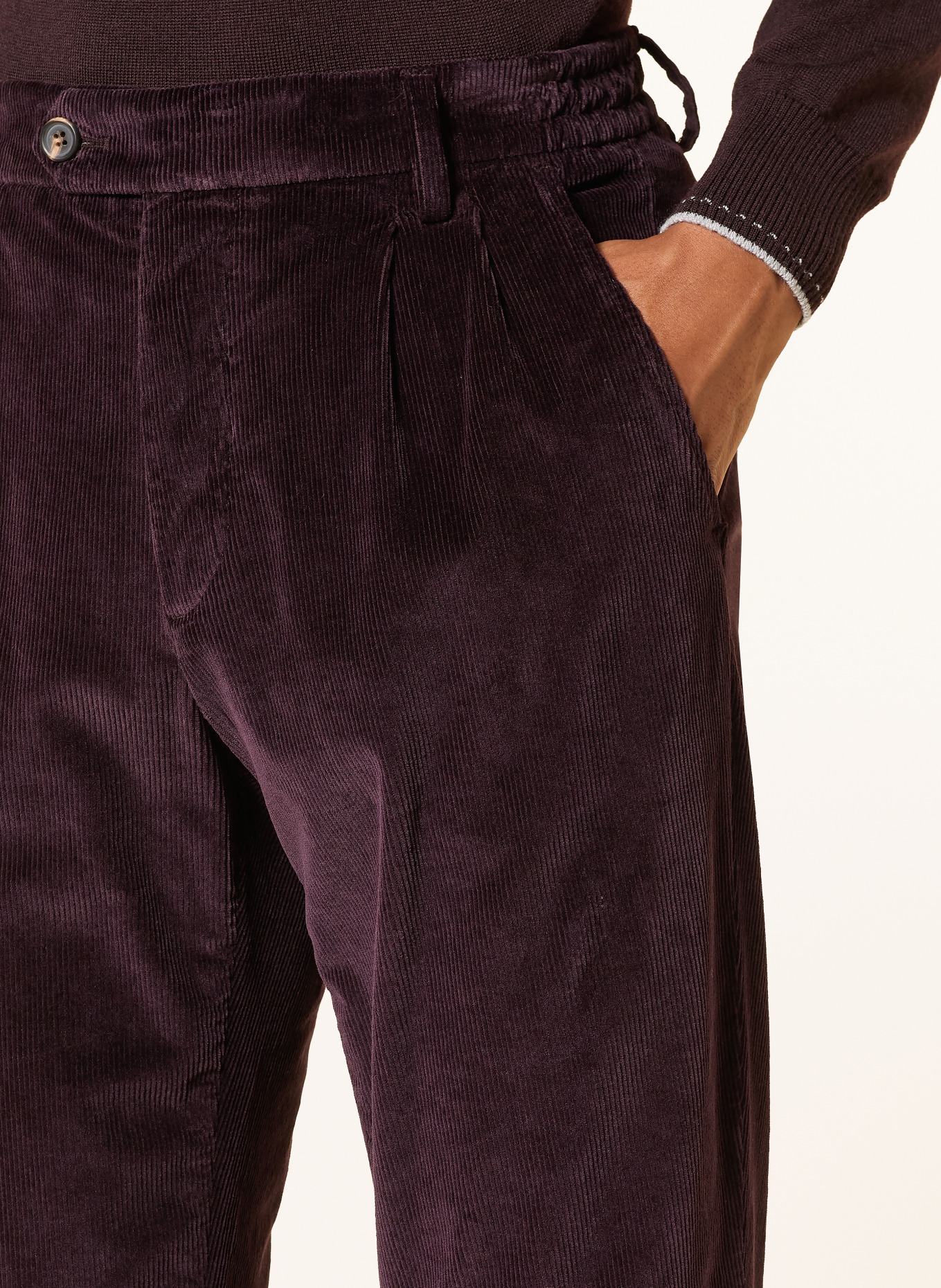 eleventy Cordchino Extra Slim Fit: DONKERROOD