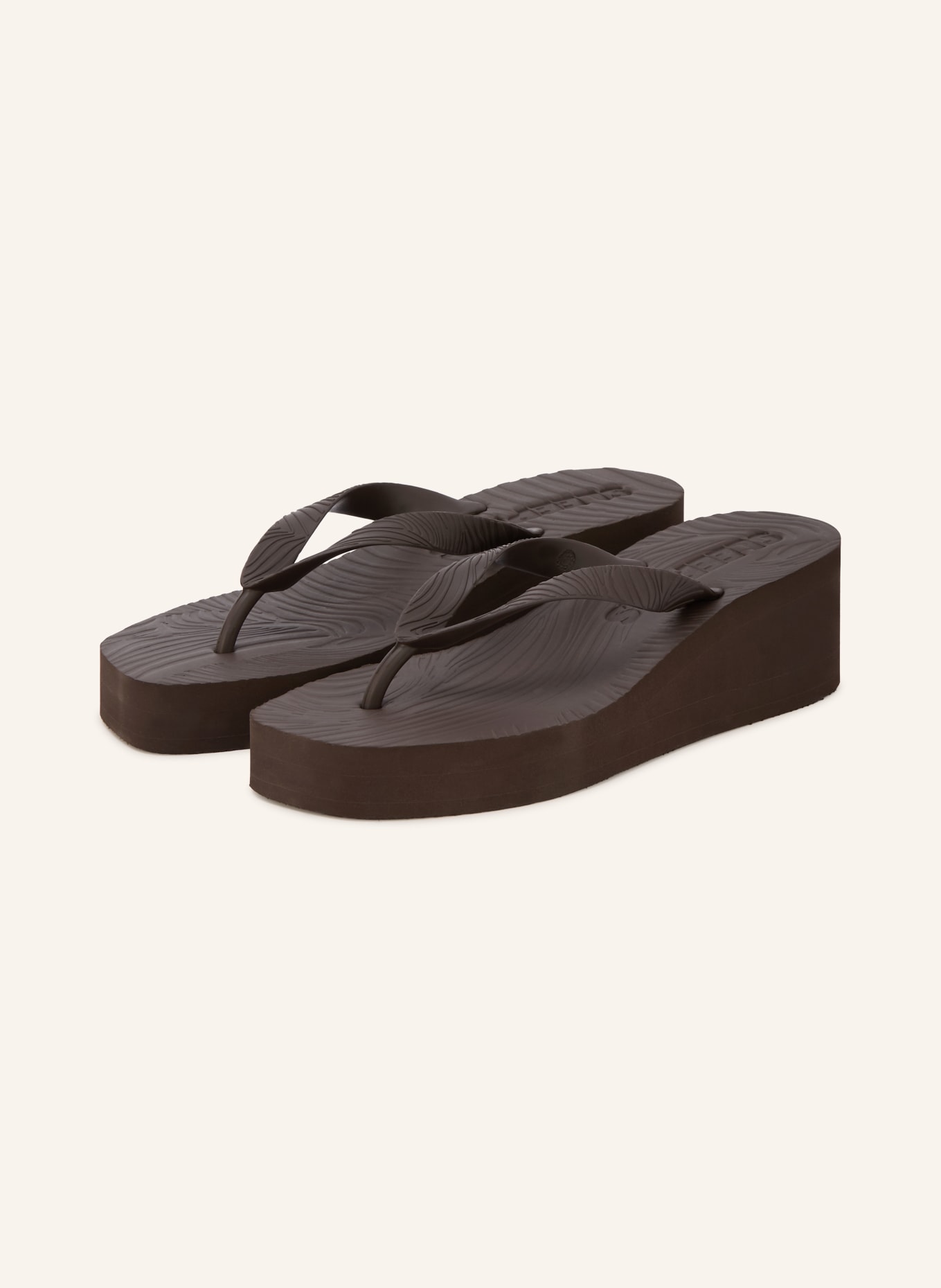 SLEEPERS HIGH PLATFORM toe-separator sandals: DARK BROWN
