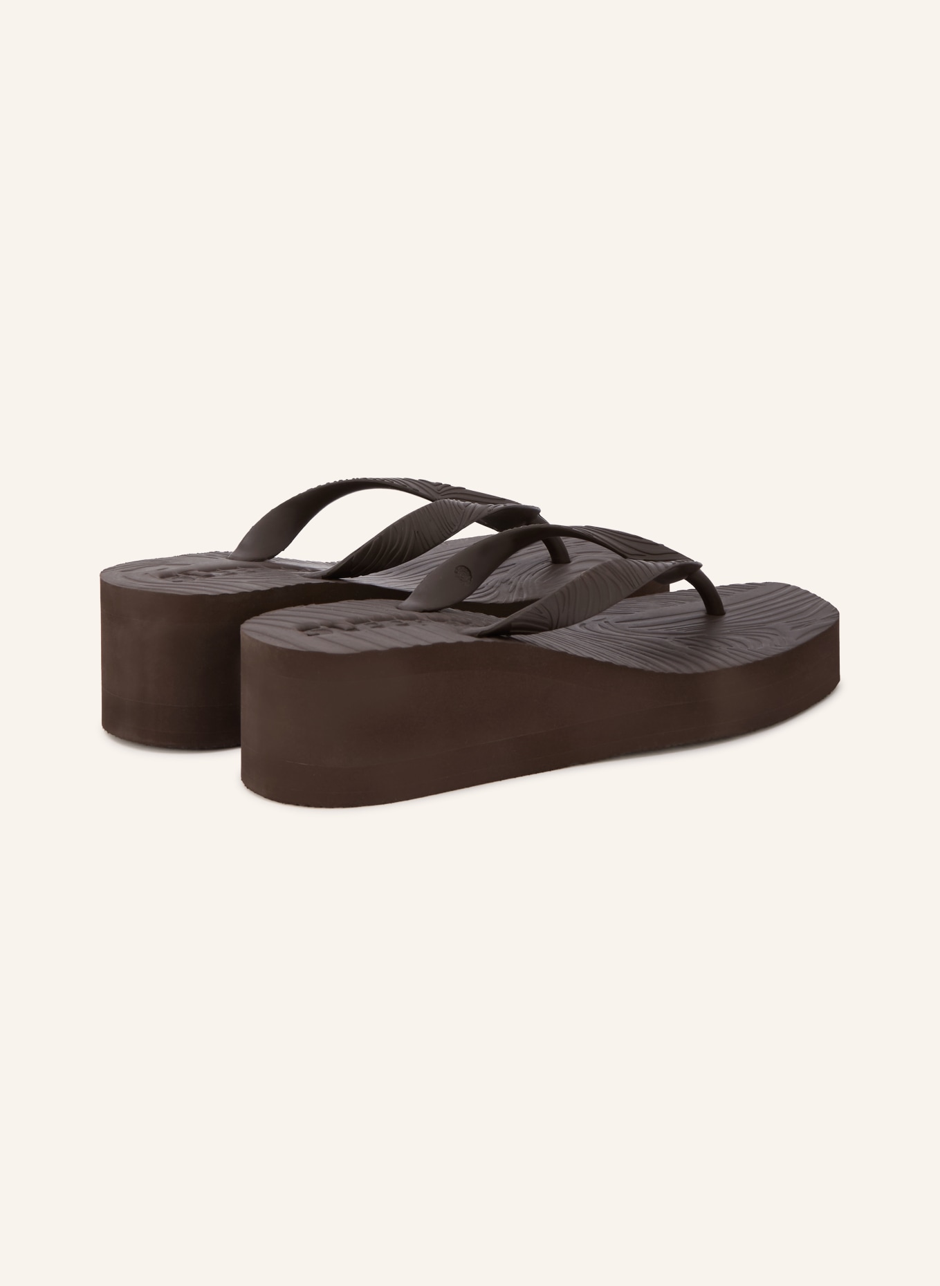 SLEEPERS HIGH PLATFORM toe-separator sandals: DARK BROWN