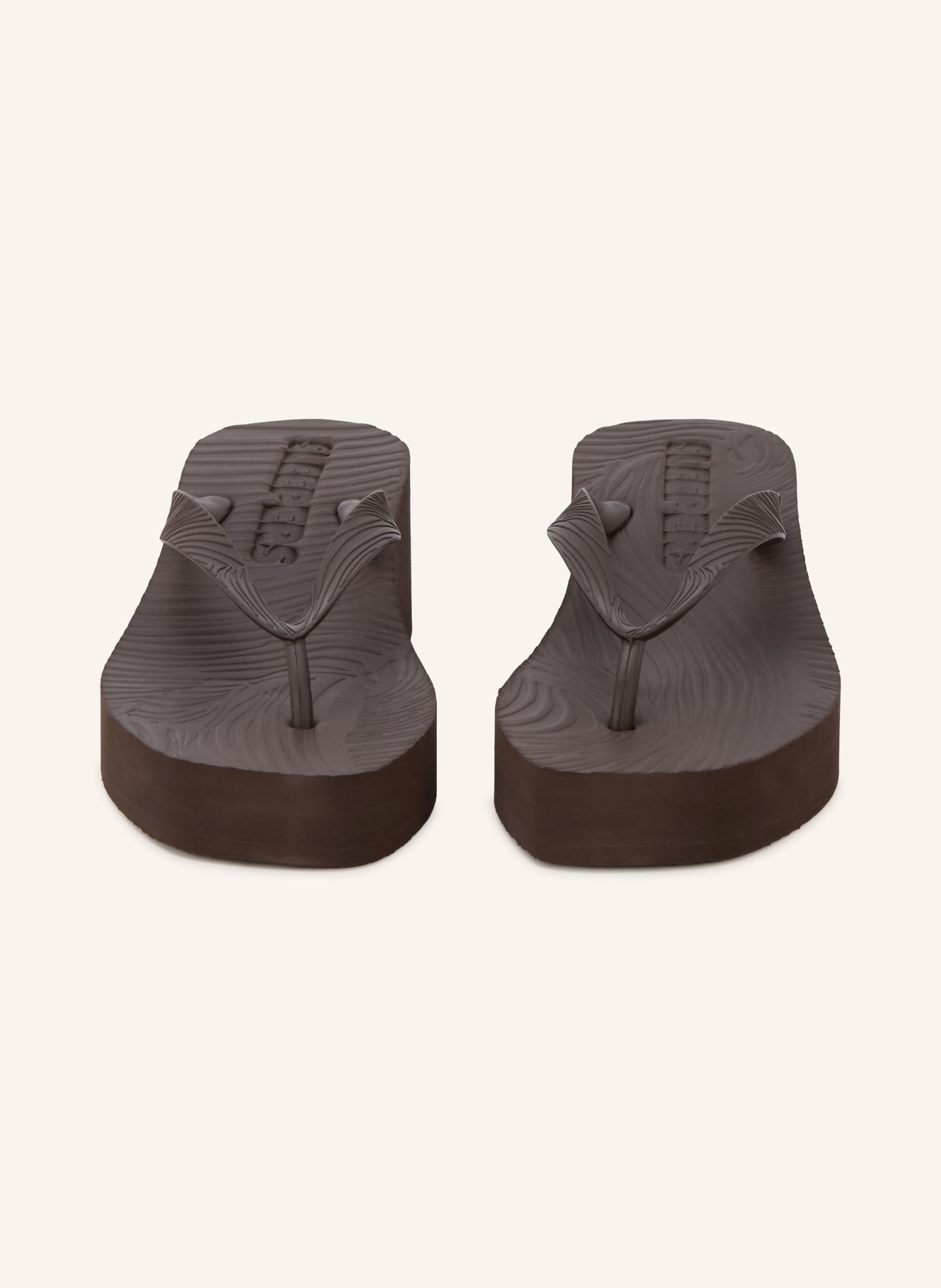 SLEEPERS HIGH PLATFORM toe-separator sandals: DARK BROWN