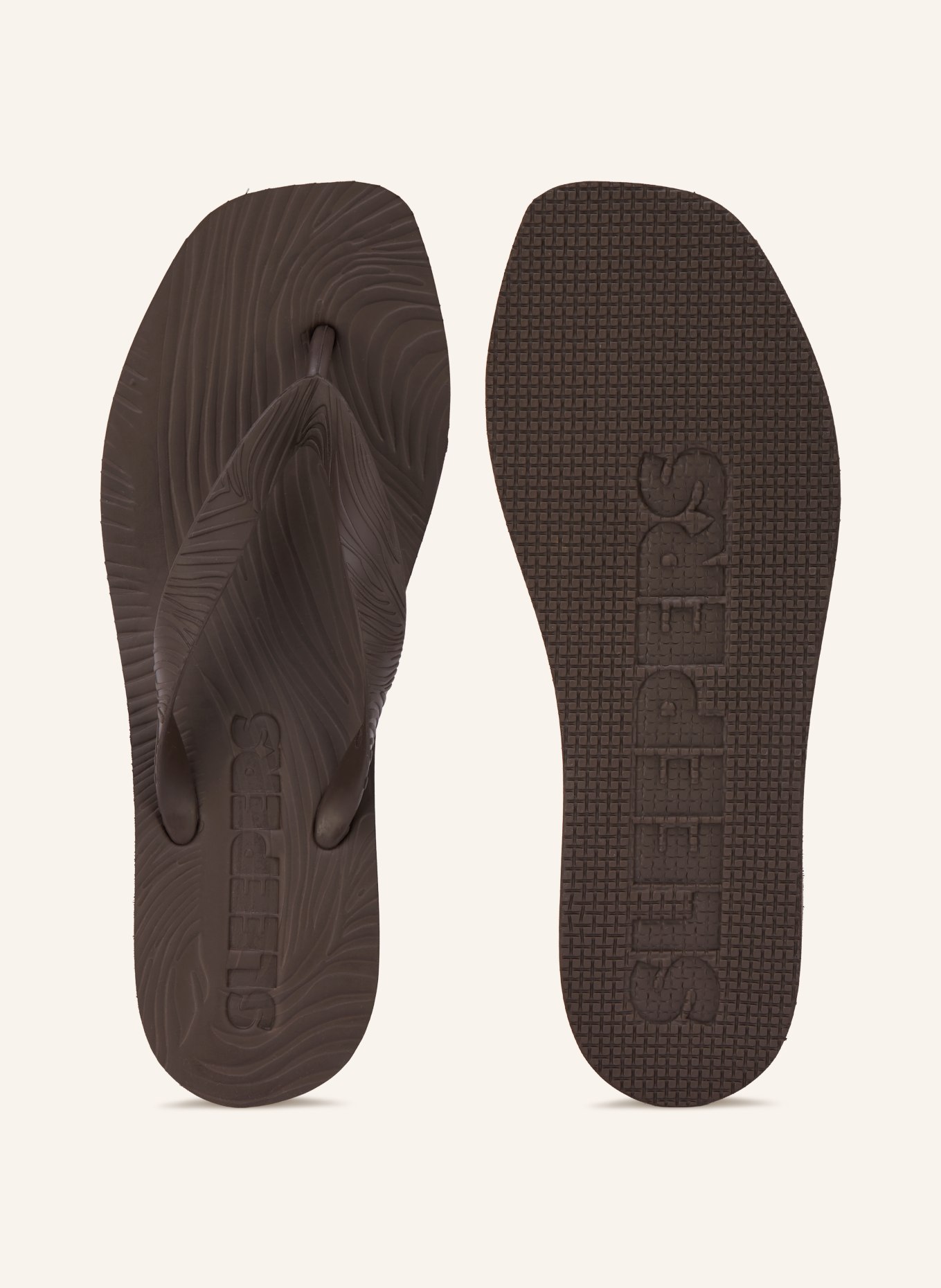 SLEEPERS HIGH PLATFORM toe-separator sandals: DARK BROWN