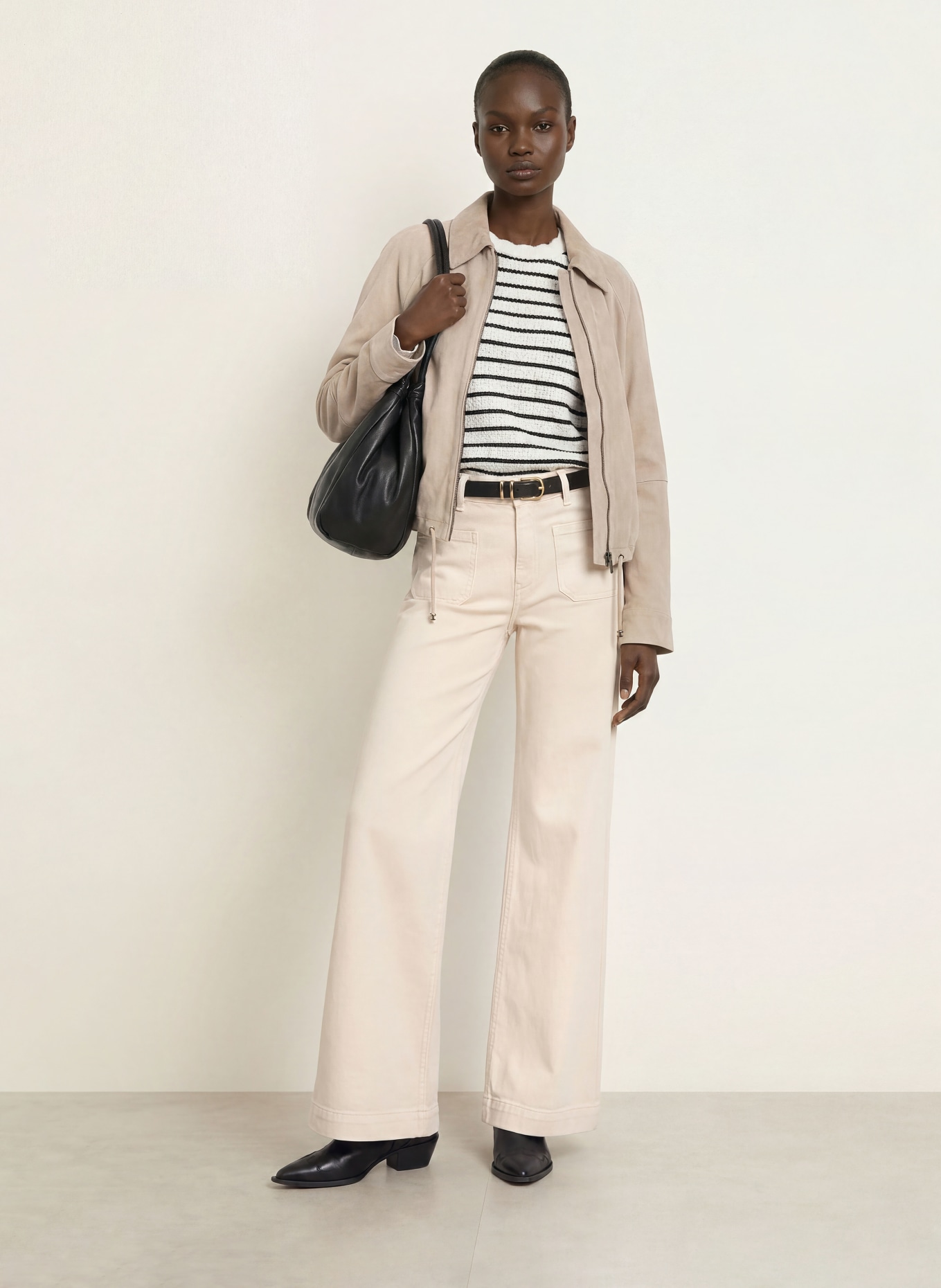 AG Jeans Jeansy wide leg MINAJY: ATWH ANTIQUE WHITE