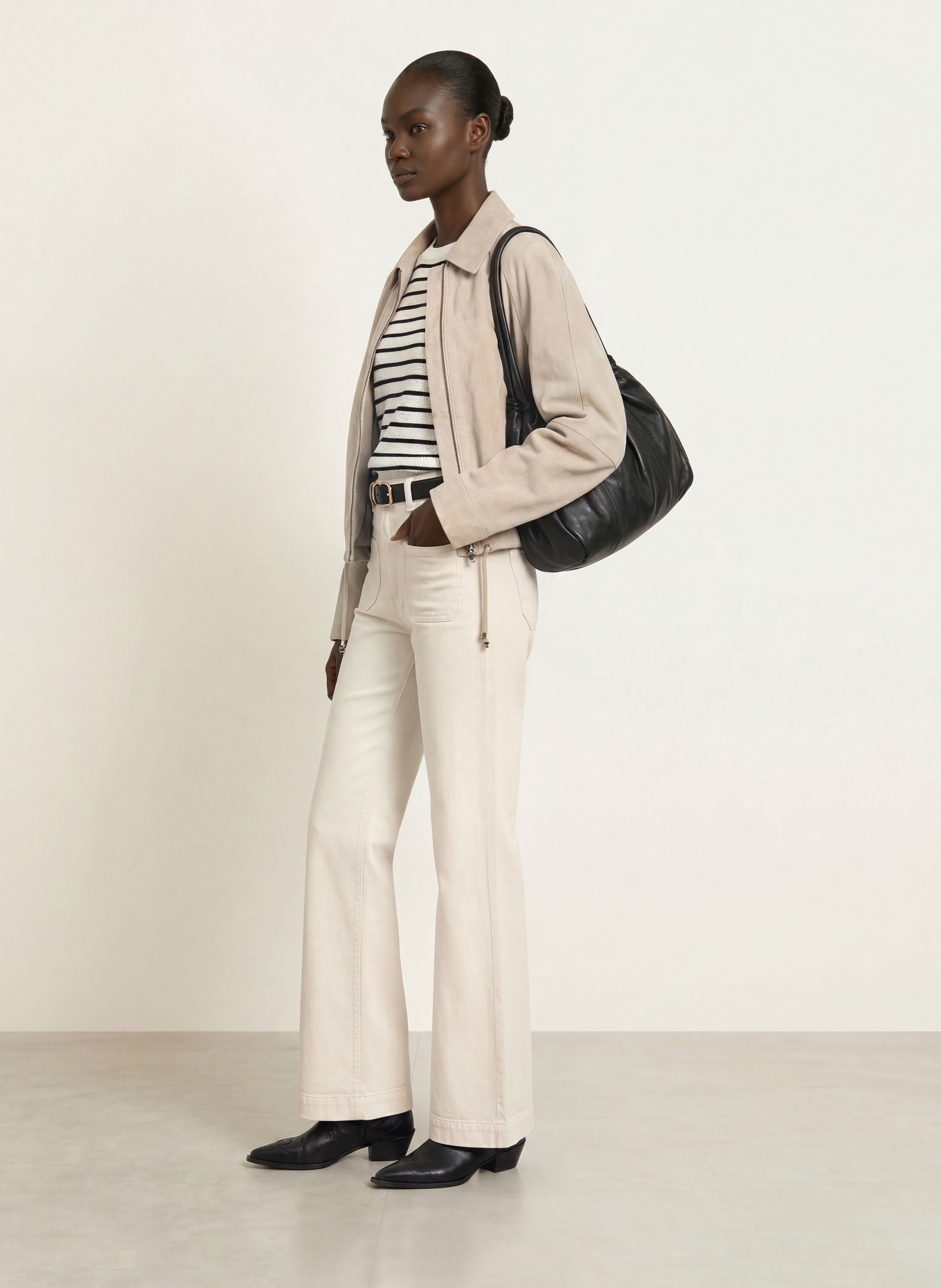 AG Jeans Jeansy wide leg MINAJY: ATWH ANTIQUE WHITE