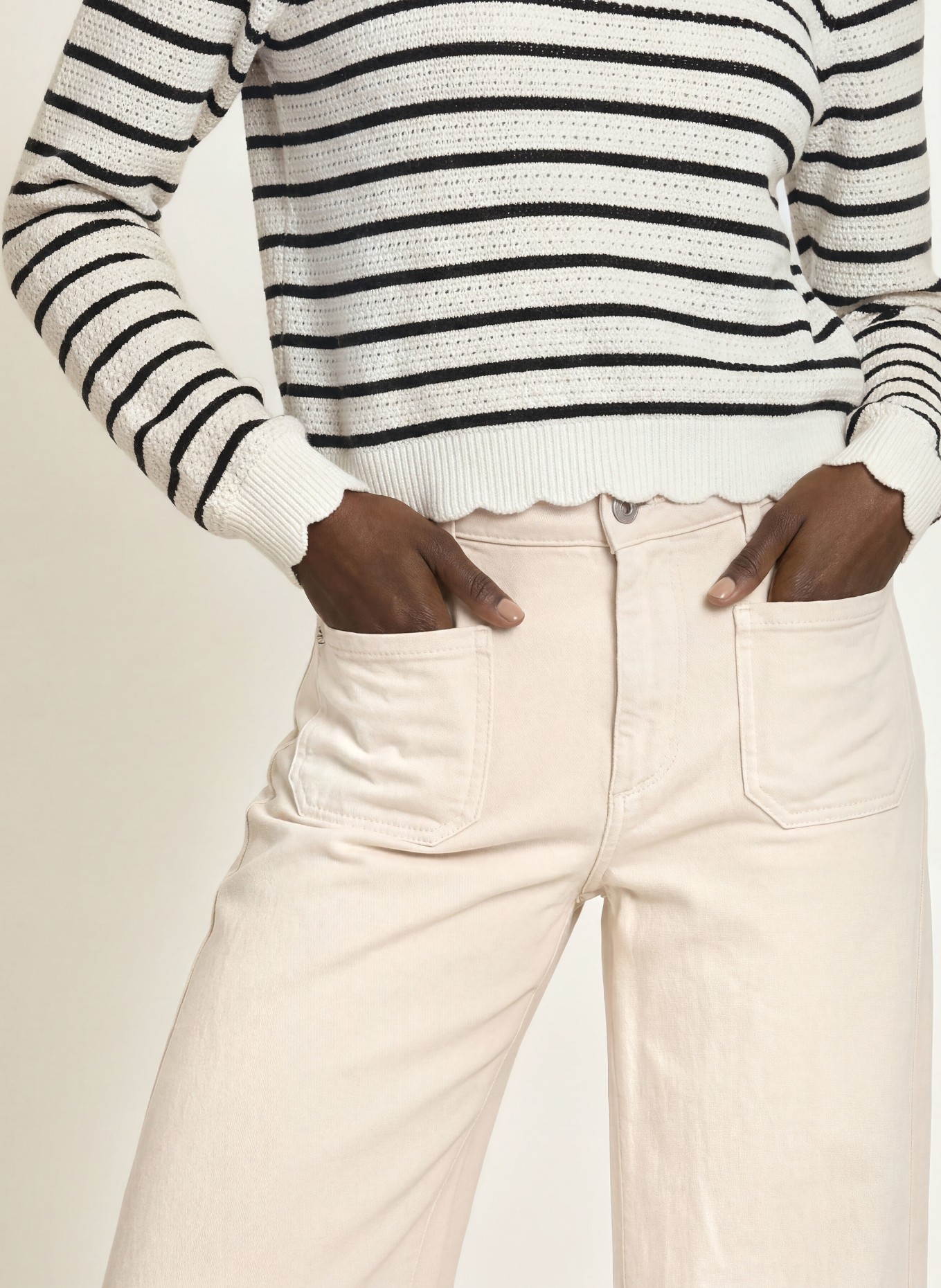 AG Jeans Jeansy wide leg MINAJY: ATWH ANTIQUE WHITE