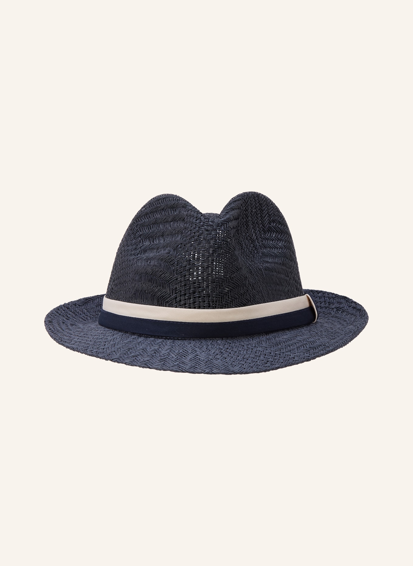 STROKESMAN'S Strohhut: BLAU / DUNKELBLAU / WEISS