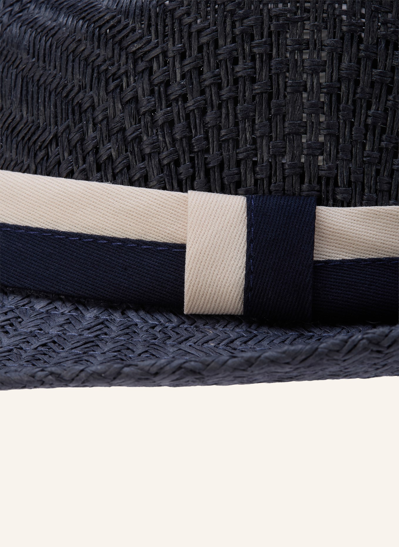 STROKESMAN'S Strohhut: BLAU / DUNKELBLAU / WEISS