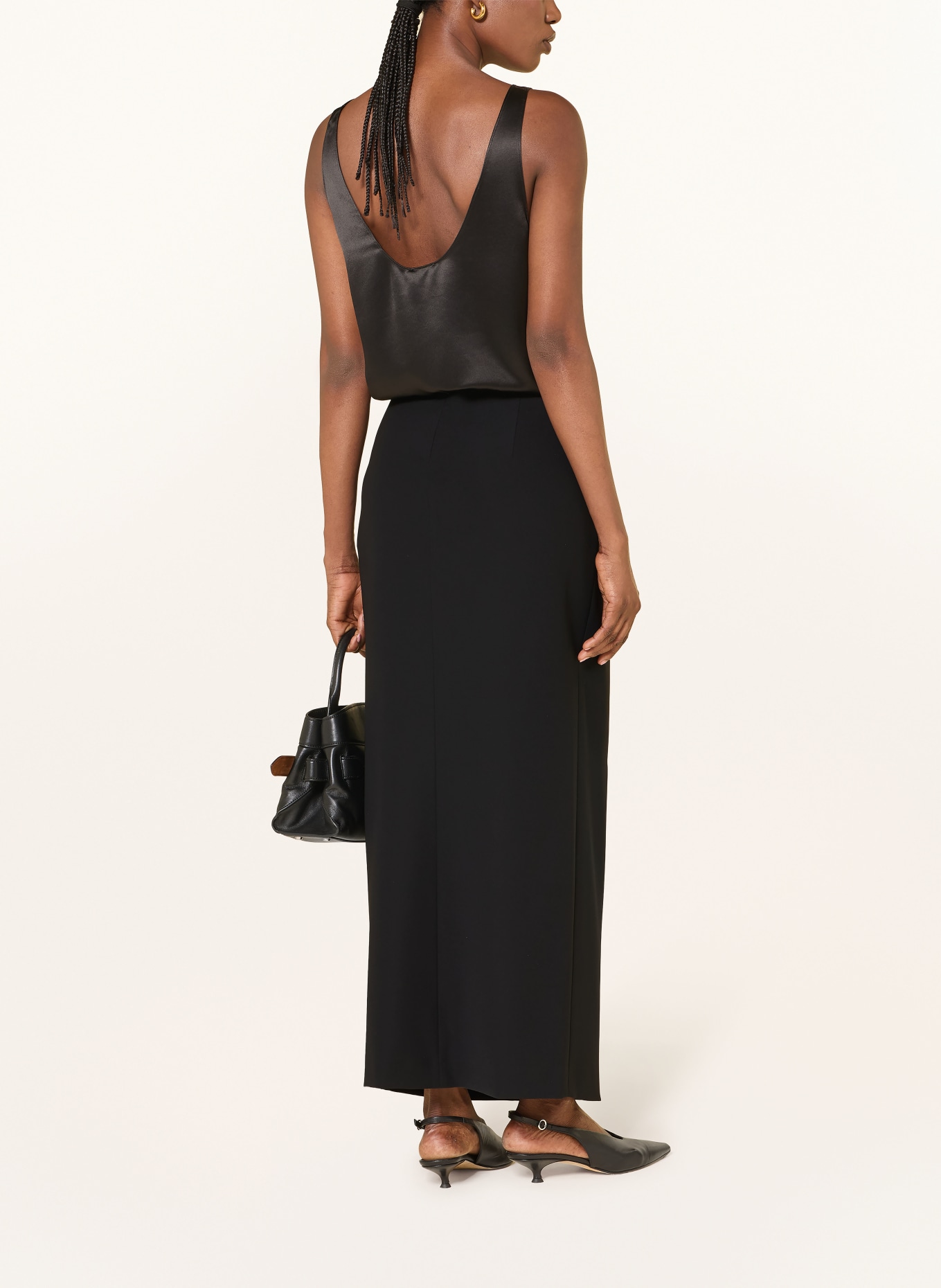 EMPORIO ARMANI Rok met studs: ZWART