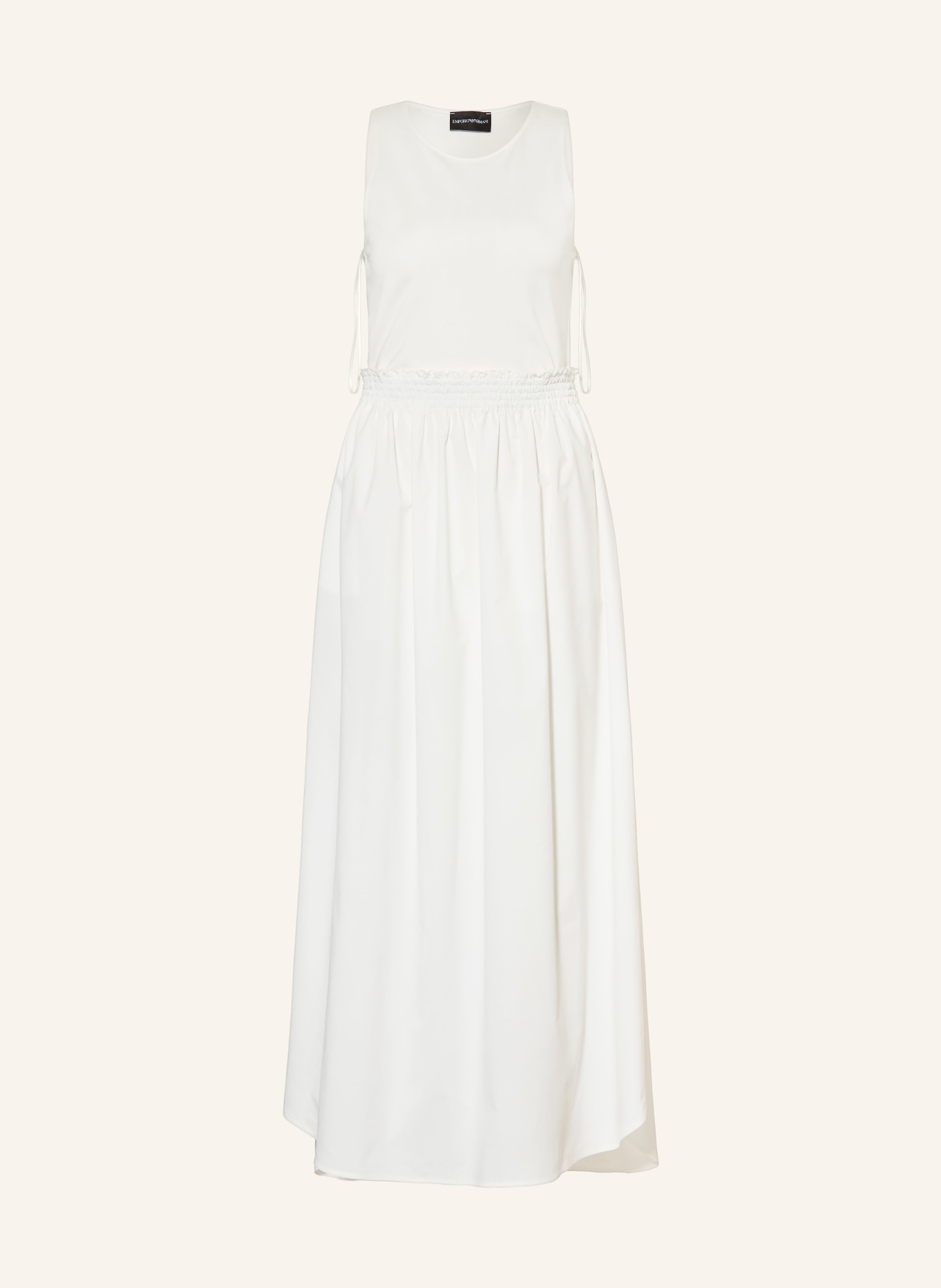EMPORIO ARMANI Jurk van verschillende materialen: WIT