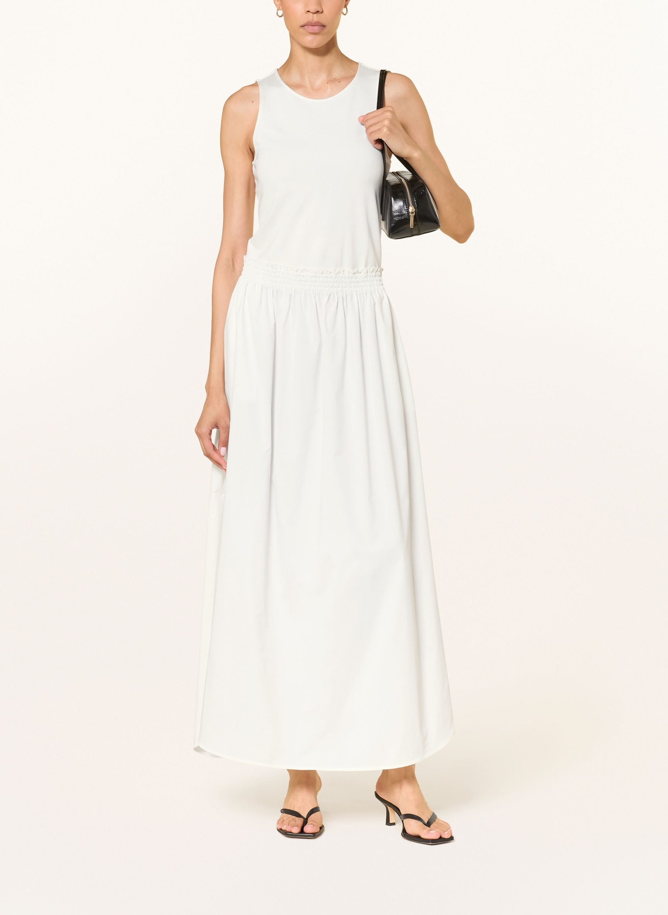 EMPORIO ARMANI Jurk van verschillende materialen: WIT
