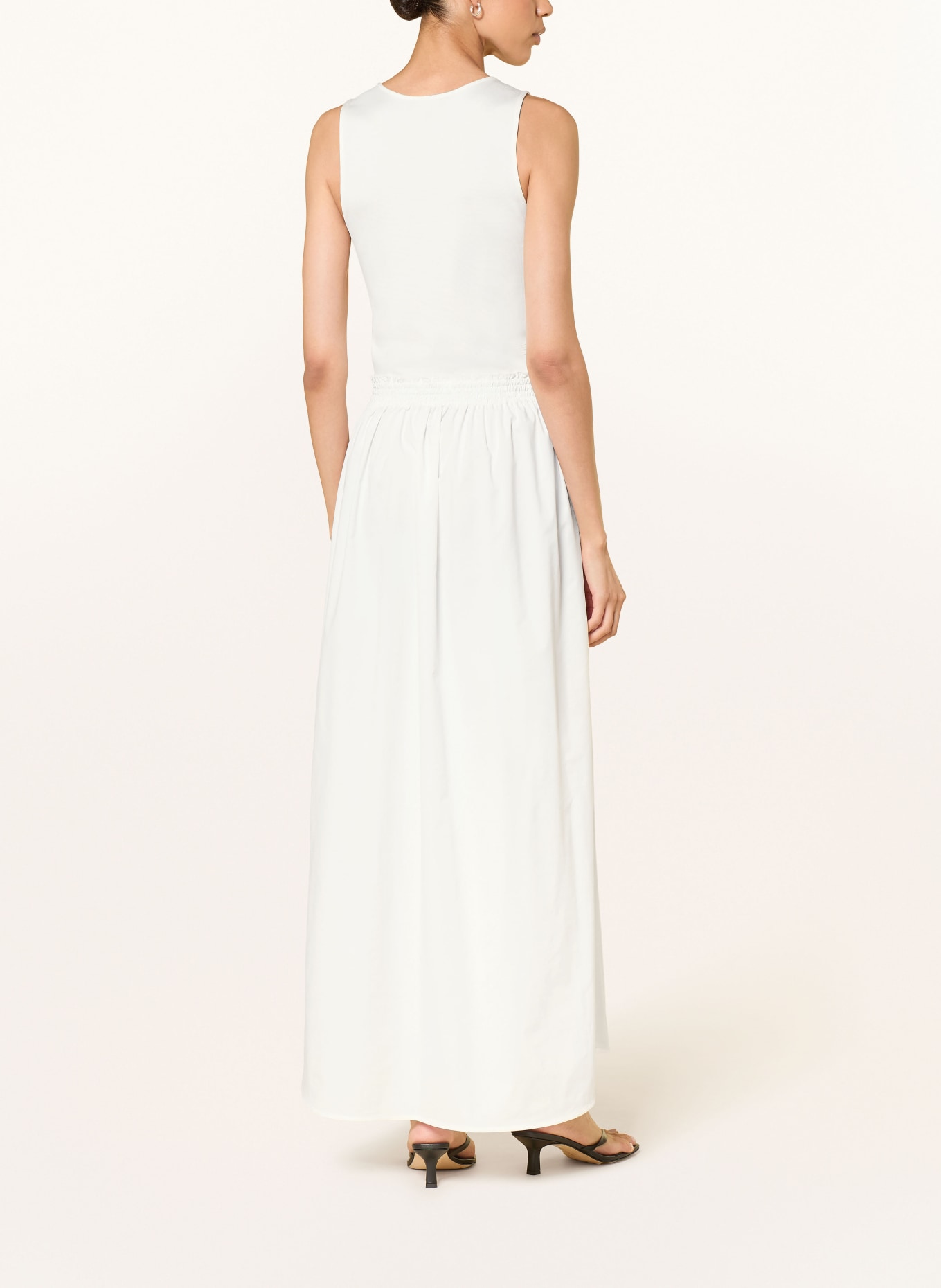EMPORIO ARMANI Jurk van verschillende materialen: WIT