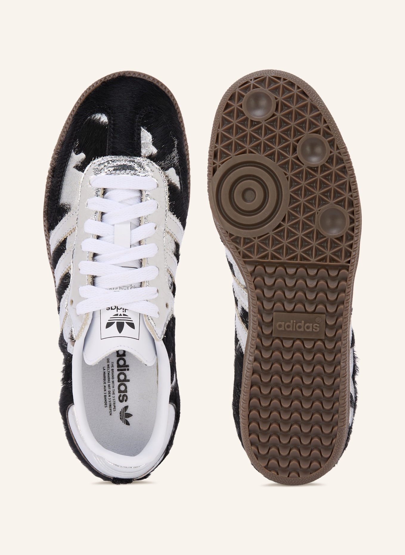 adidas Originals Sneaker SAMBA OG: SCHWARZ / SILBER / WEISS