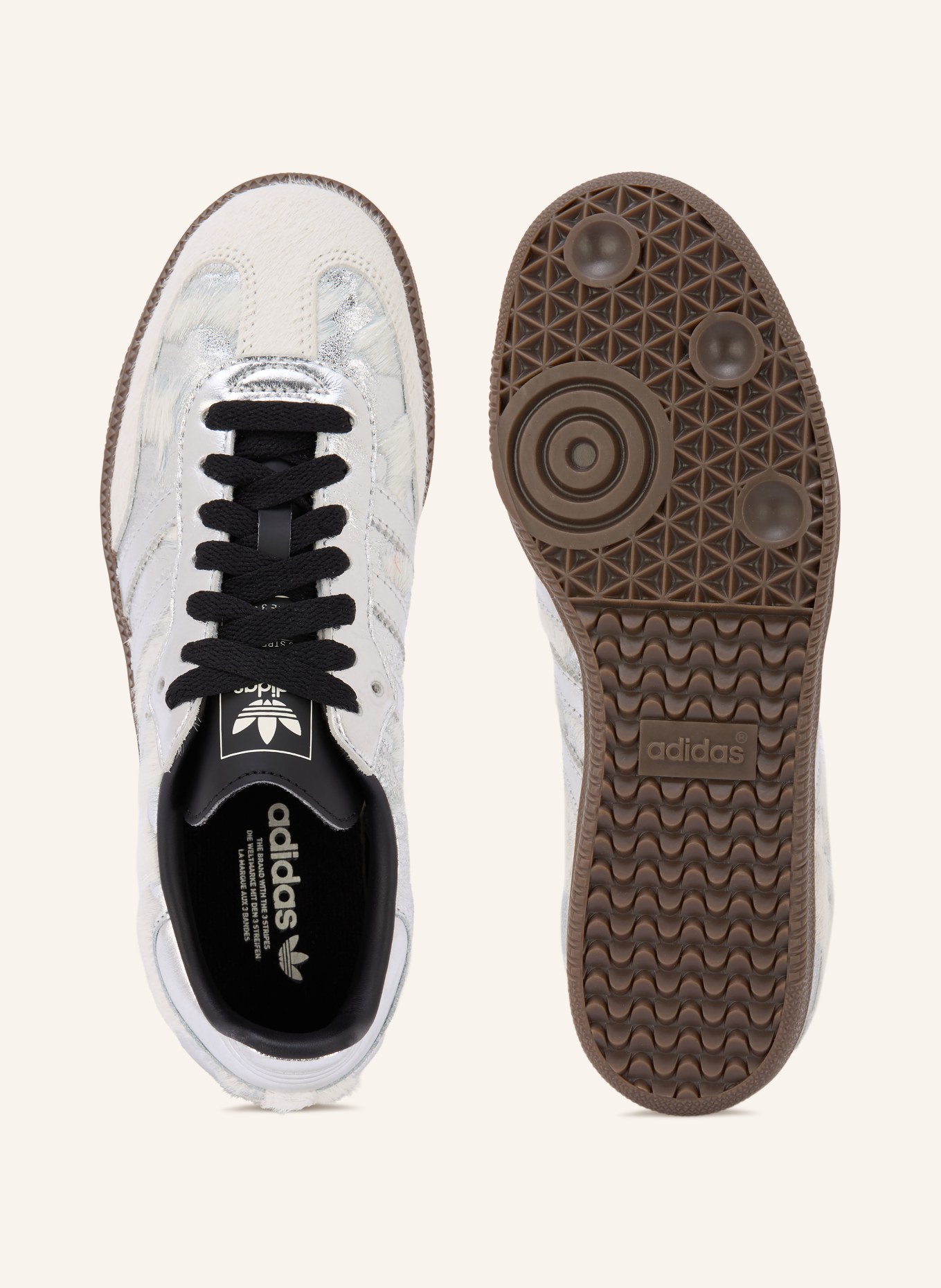 adidas Originals Sneaker SAMBA OG: WEISS / SILBER / SCHWARZ