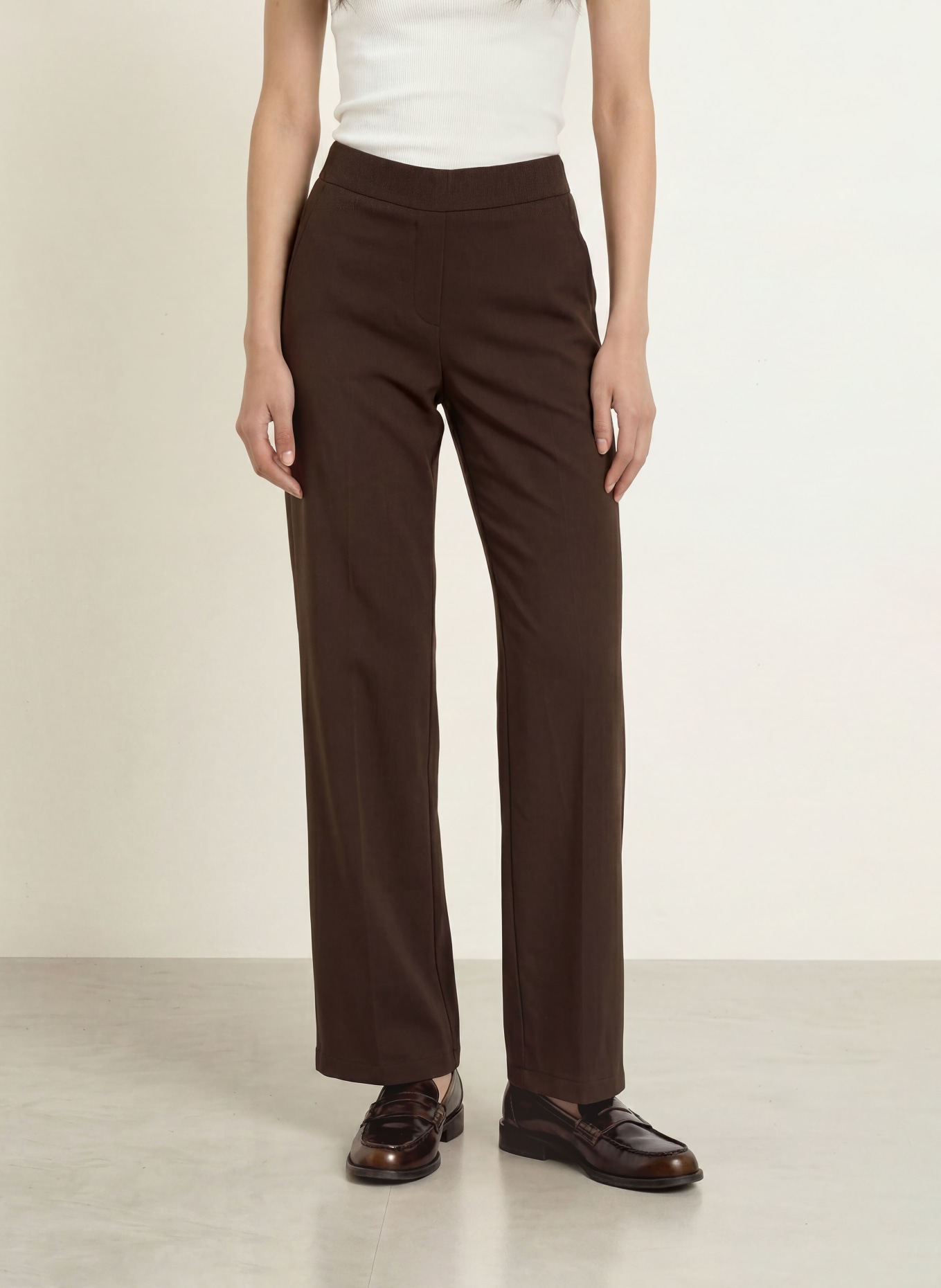 OPUS PANTS Marlenehose MUCIA: DUNKELBRAUN
