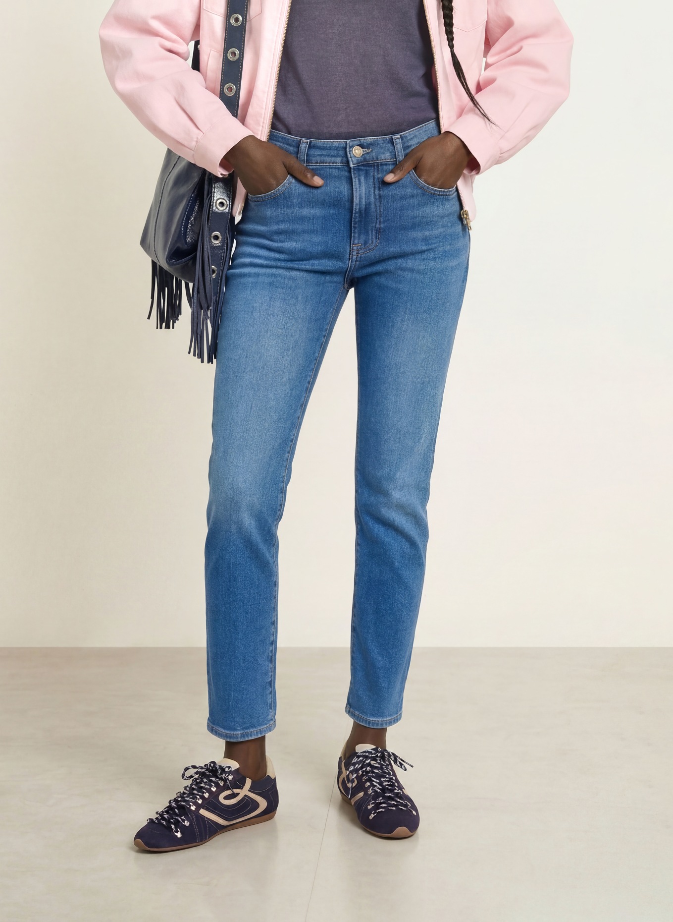 7 for all mankind Skinny Jeans RELAXED SKINNY mit Schmuckperlen: 3O0 COASTLINE