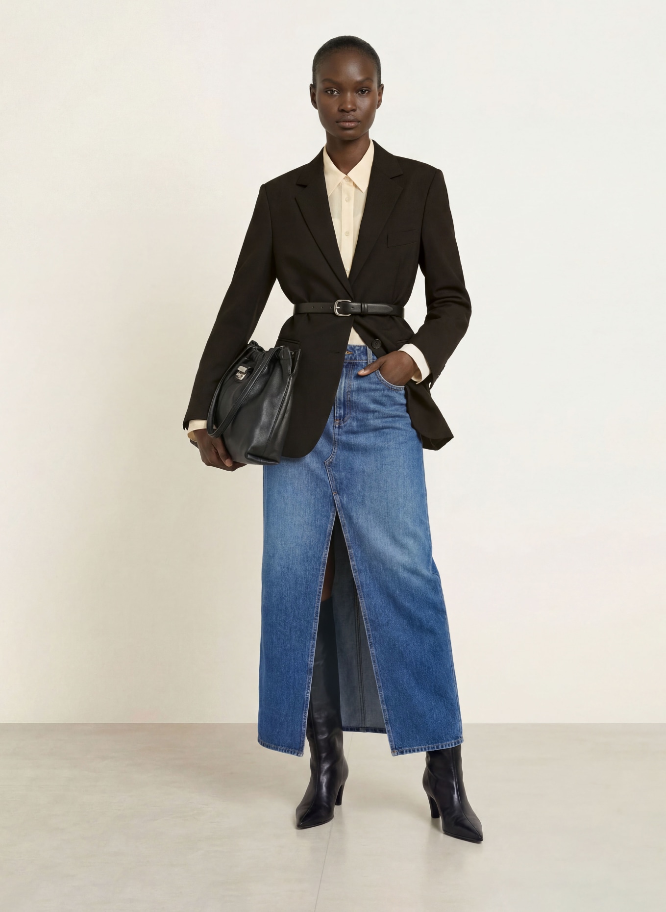 7 for all mankind Jeansrock DARKWIND: BLAU