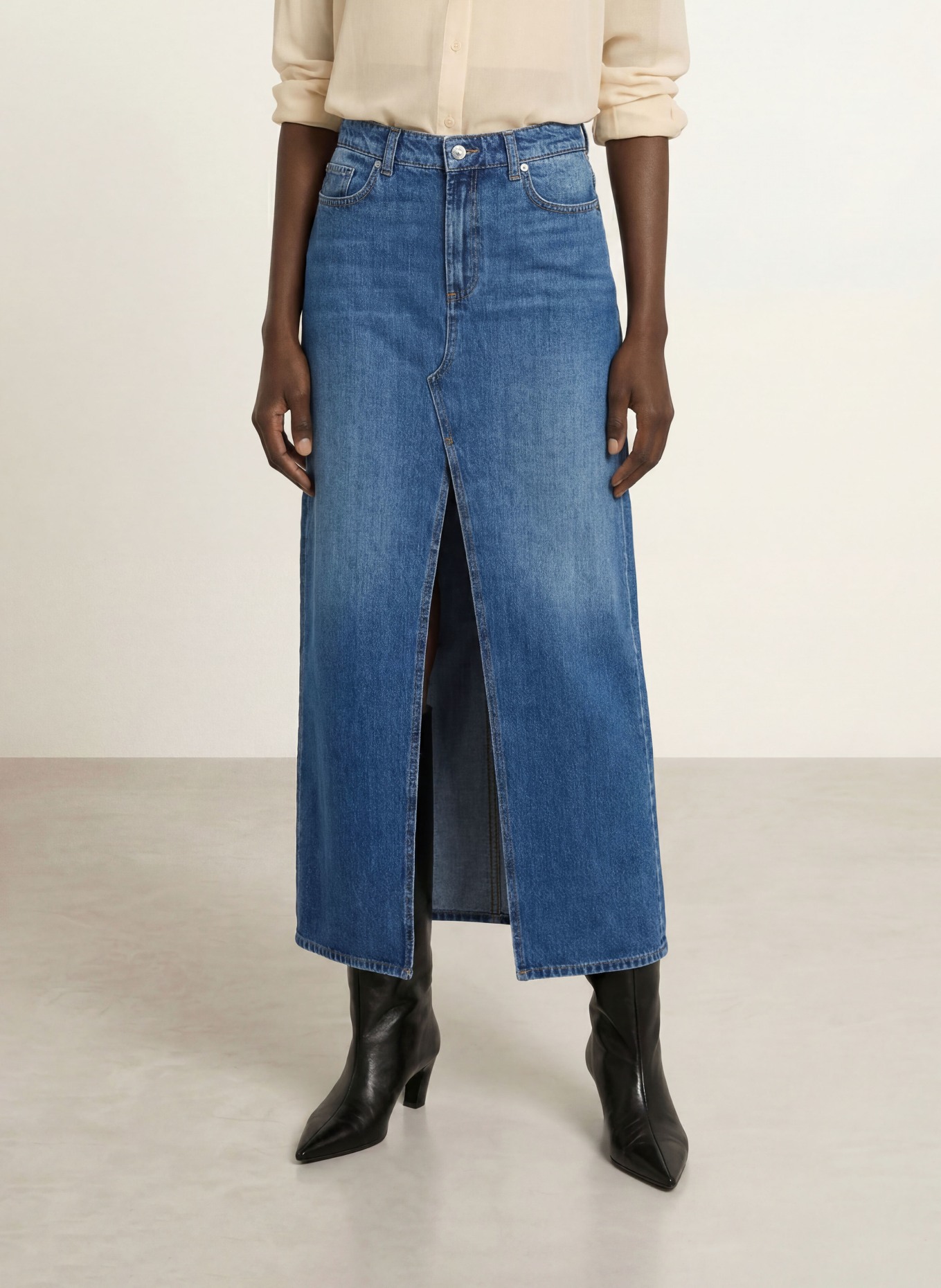 7 for all mankind Jeansrock DARKWIND: BLAU