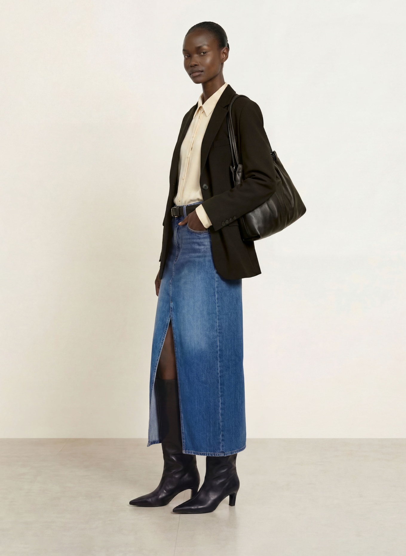 7 for all mankind Jeansrock DARKWIND: BLAU
