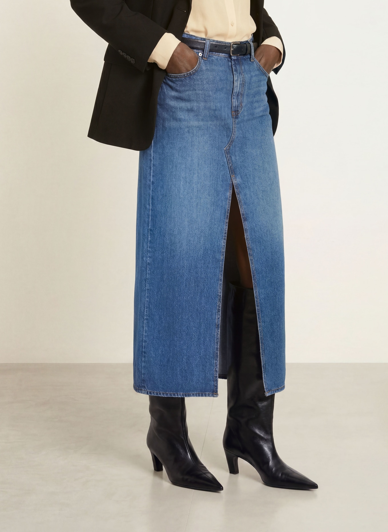 7 for all mankind Jeansrock DARKWIND: BLAU