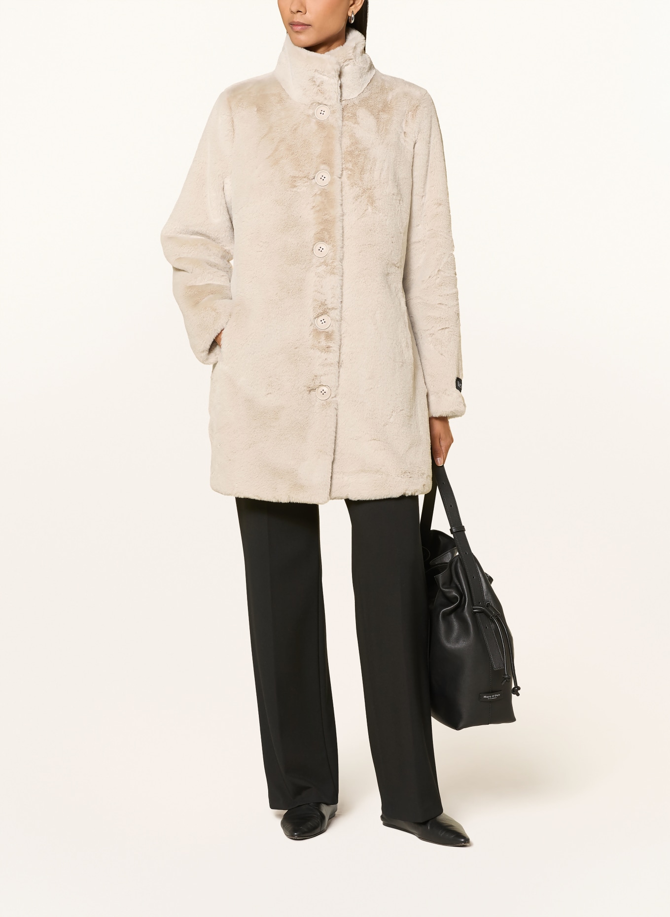 RINO & PELLE Manteau en fausse fourrure NONNA: GRIS CLAIR