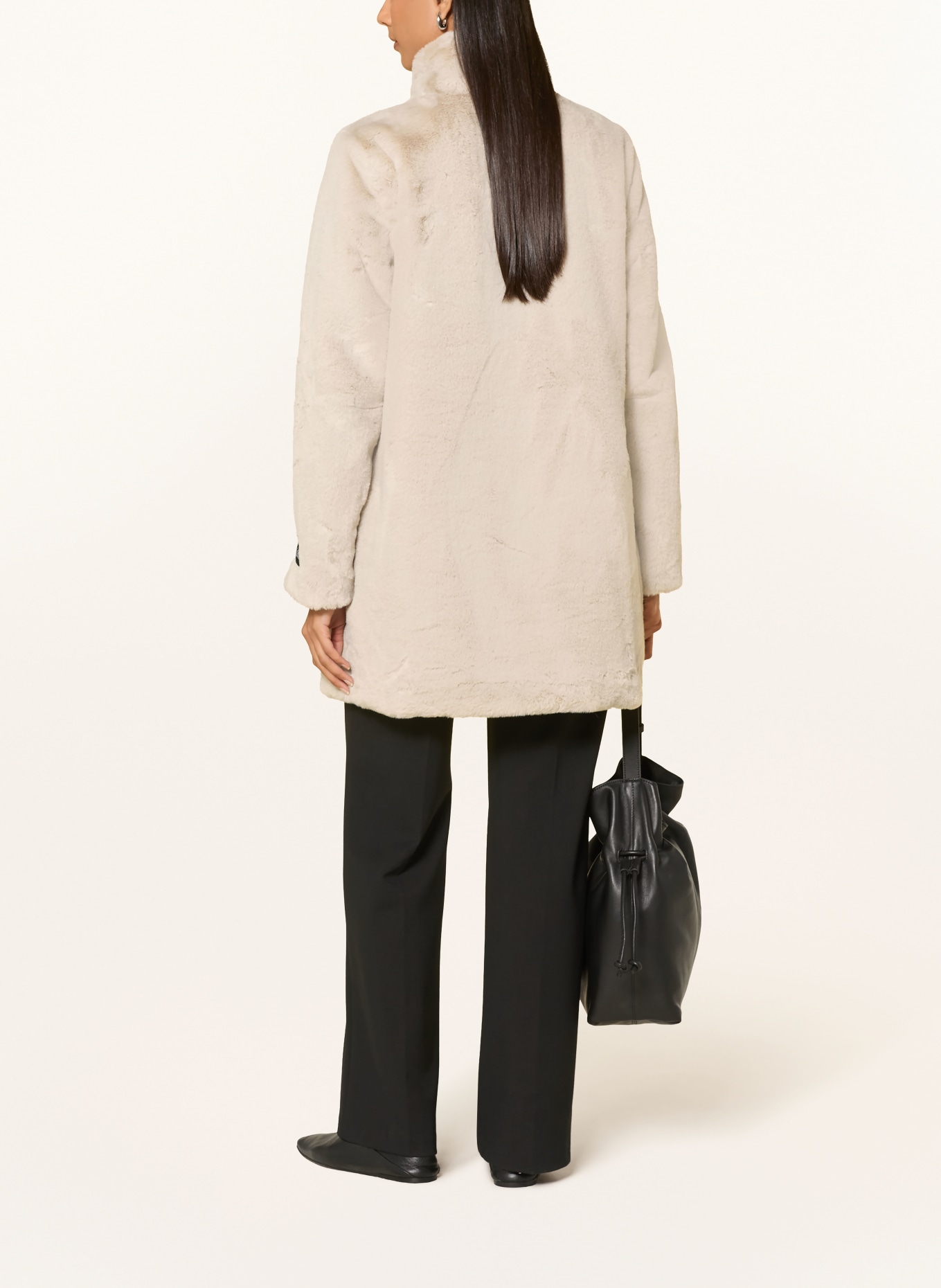 RINO & PELLE Manteau en fausse fourrure NONNA: GRIS CLAIR