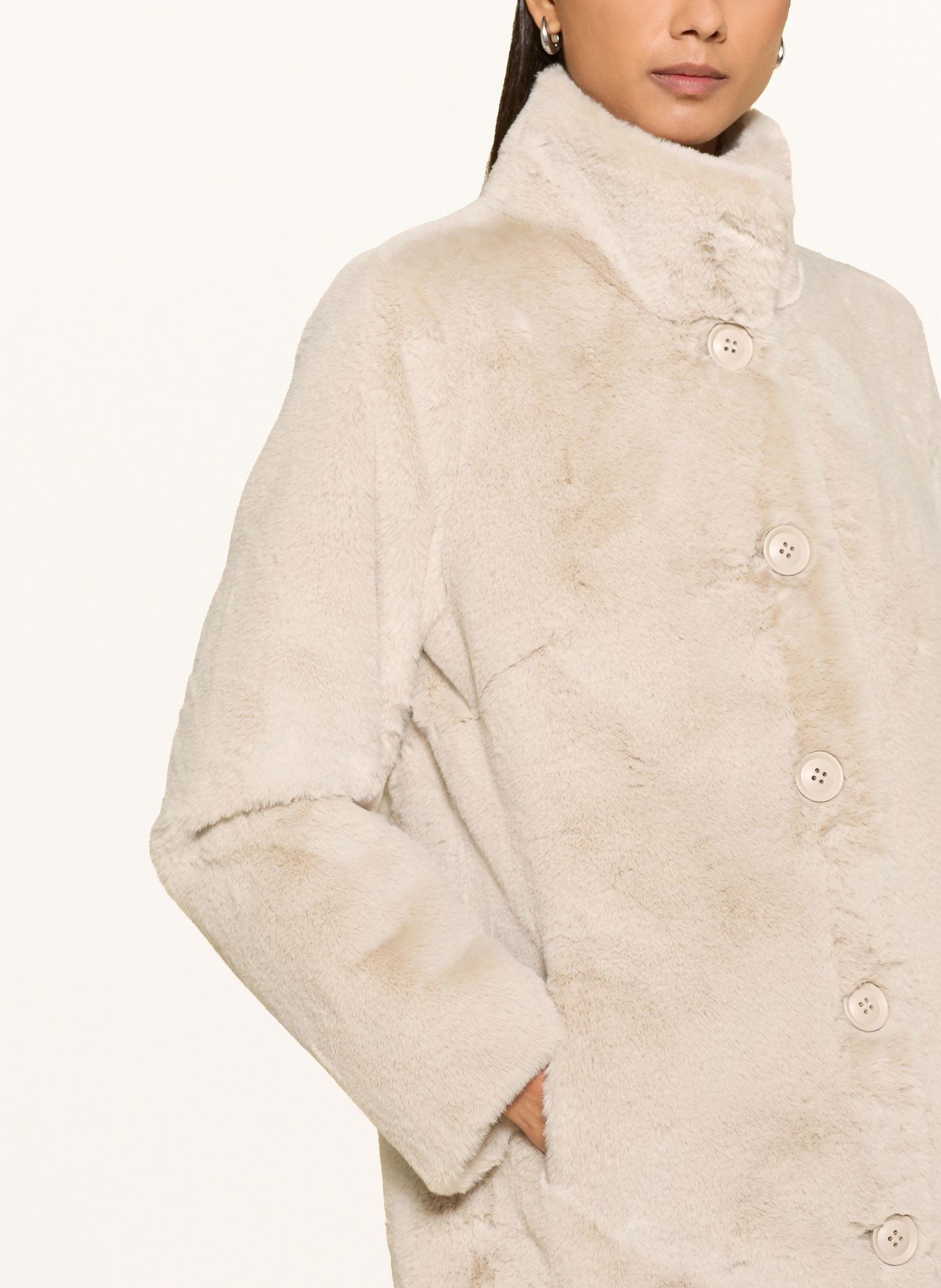 RINO & PELLE Manteau en fausse fourrure NONNA: GRIS CLAIR