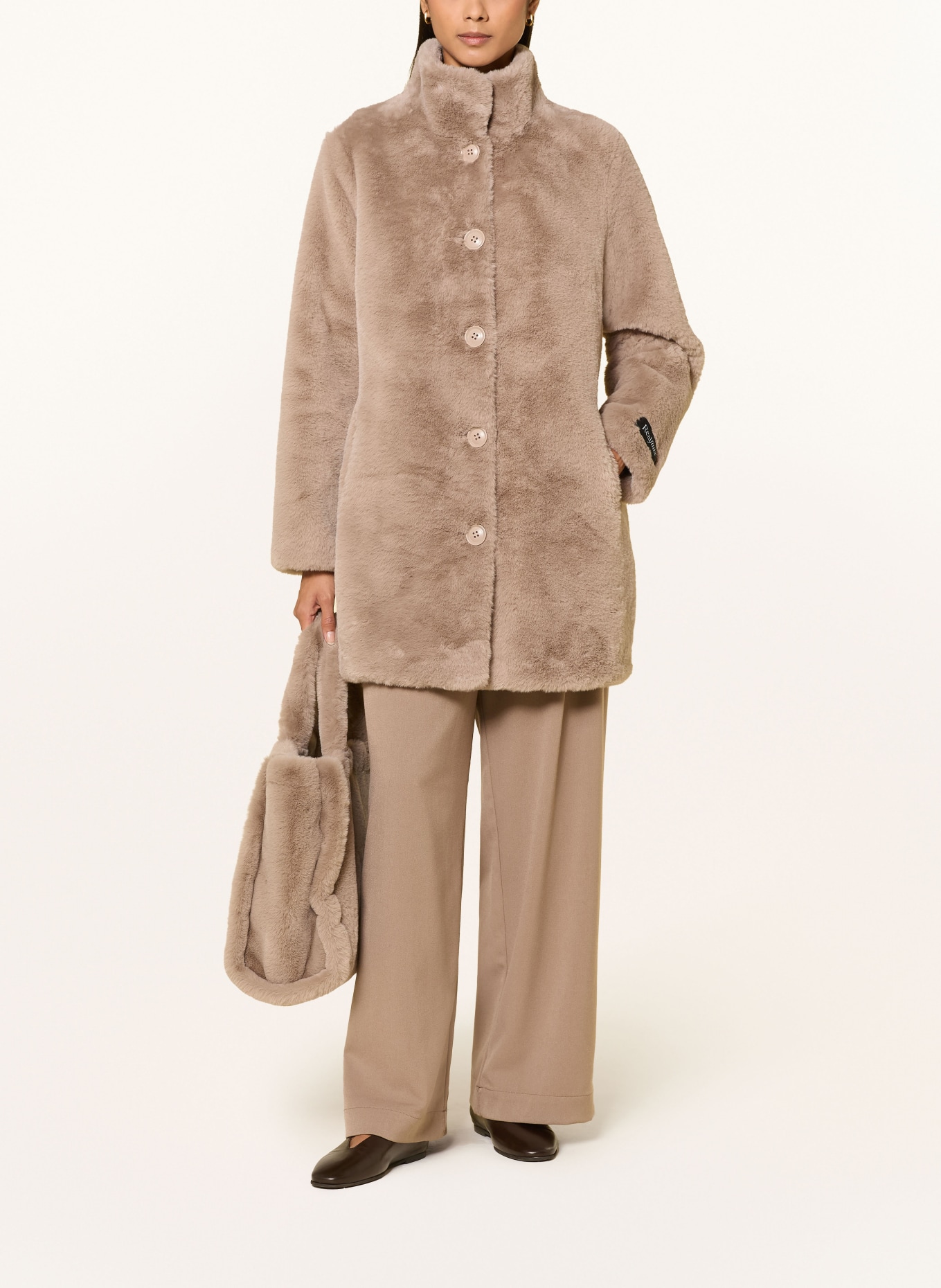 RINO & PELLE Manteau en fausse fourrure NONNA: ÉCRU